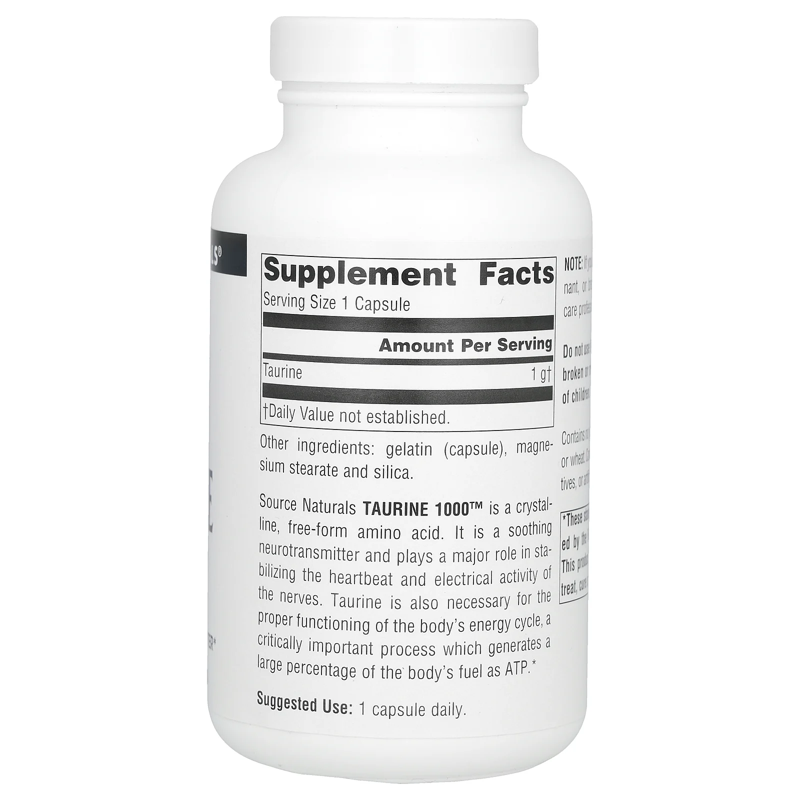 Source Naturals, таурин, 1000 мг, 120 капсул