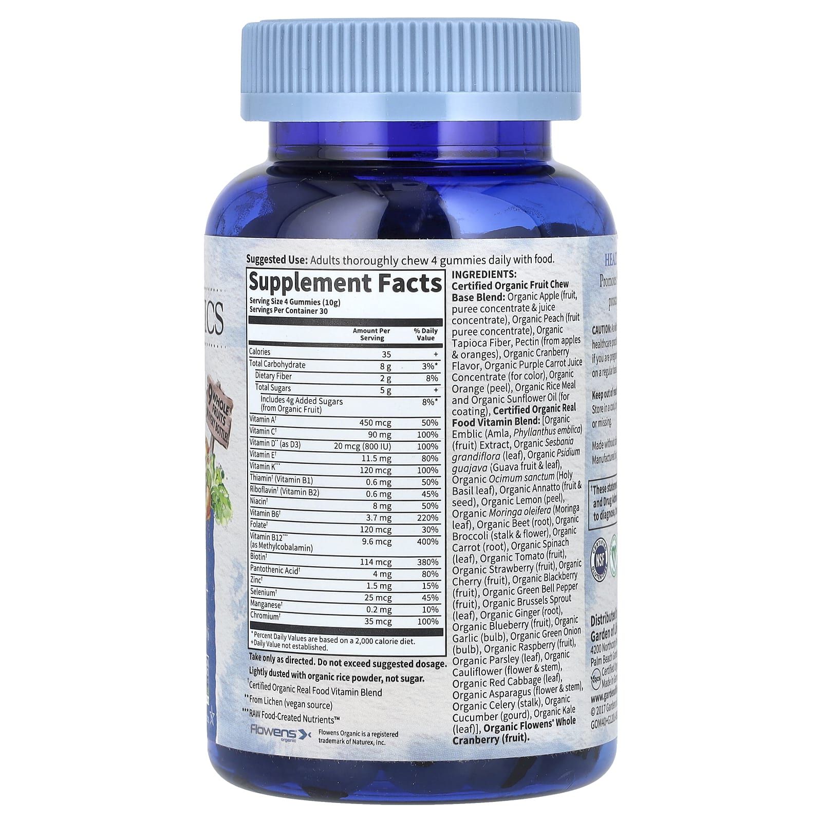 Garden of Life, MyKind Organics, мультивитаминный комплекс для мужчин 40+, органические ягоды, 120 веганских жевательных таблеток