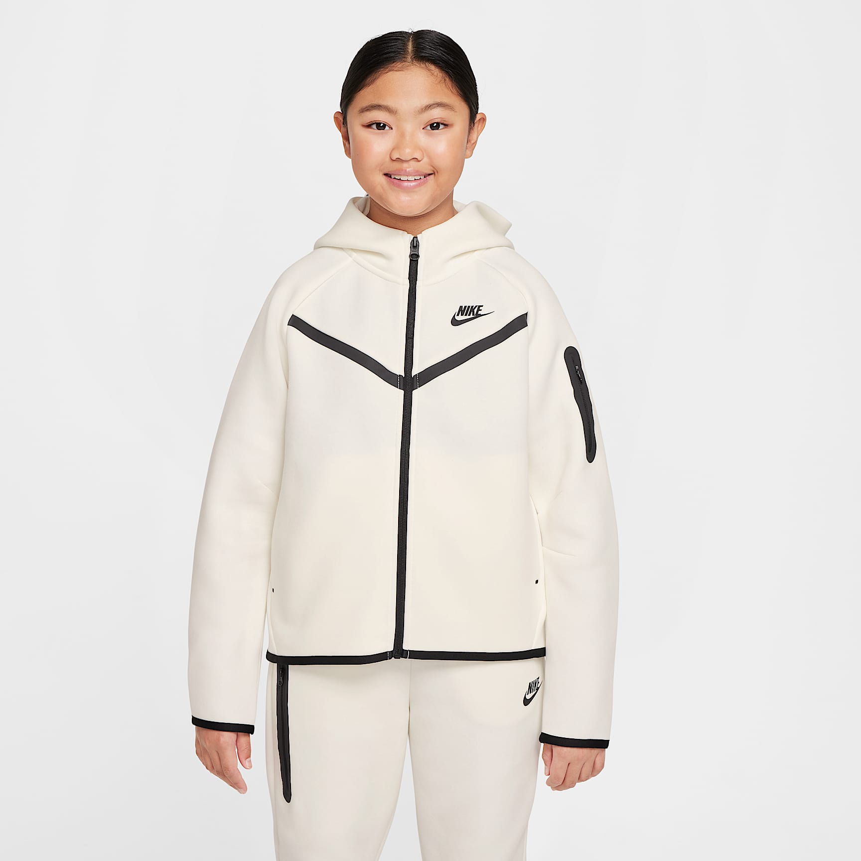 Nike Sportswear Tech Fleece Girls' Full-Zip Hoodie