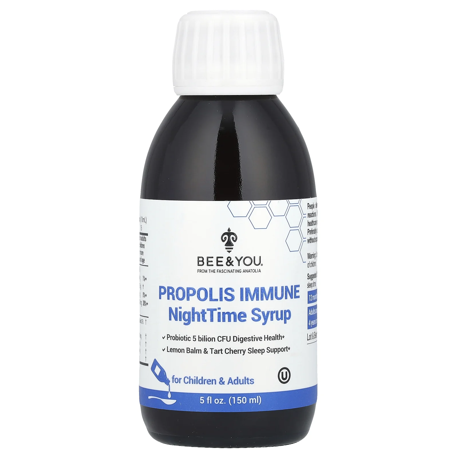 Bee&You, Propolis Immune, ночной сироп, для детей и взрослых, 150 мл (5 жидк. Унций)
