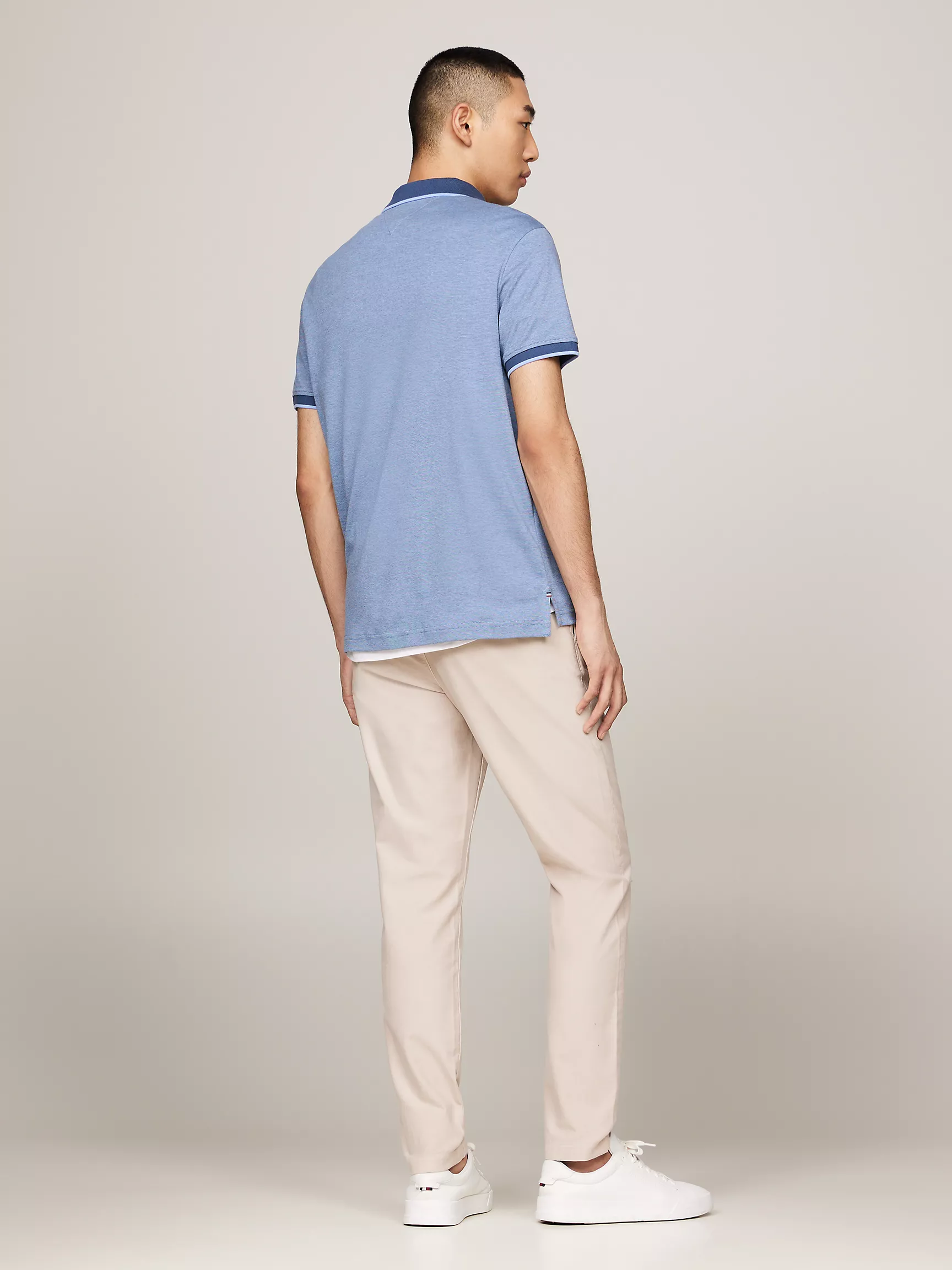 Мужское поло Tommy Hilfiger, Двухцветное трикотажное поло стандартного кроя