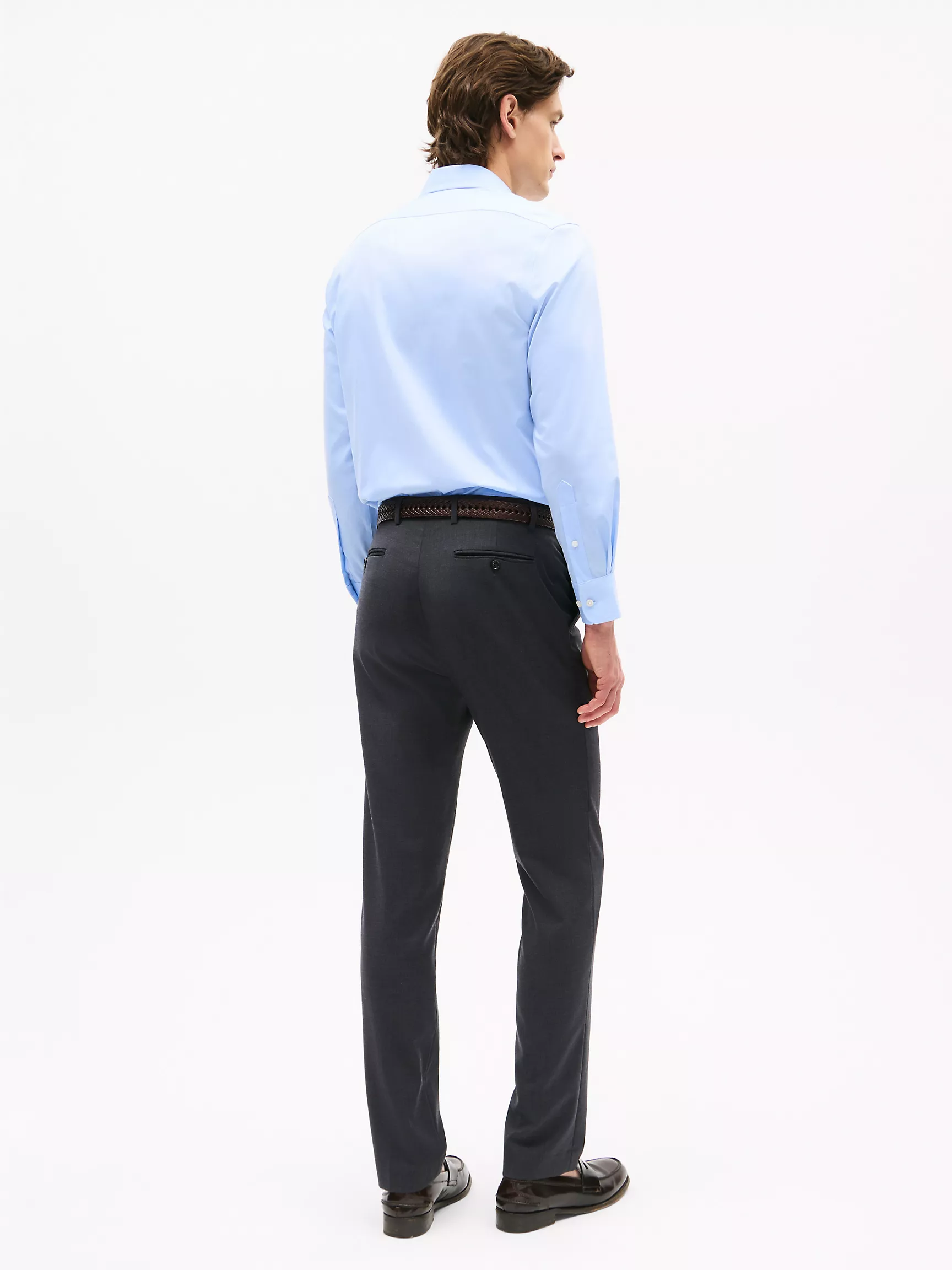 Мужская классическая рубашка Tommy Hilfiger, Приталенная рубашка THFlex