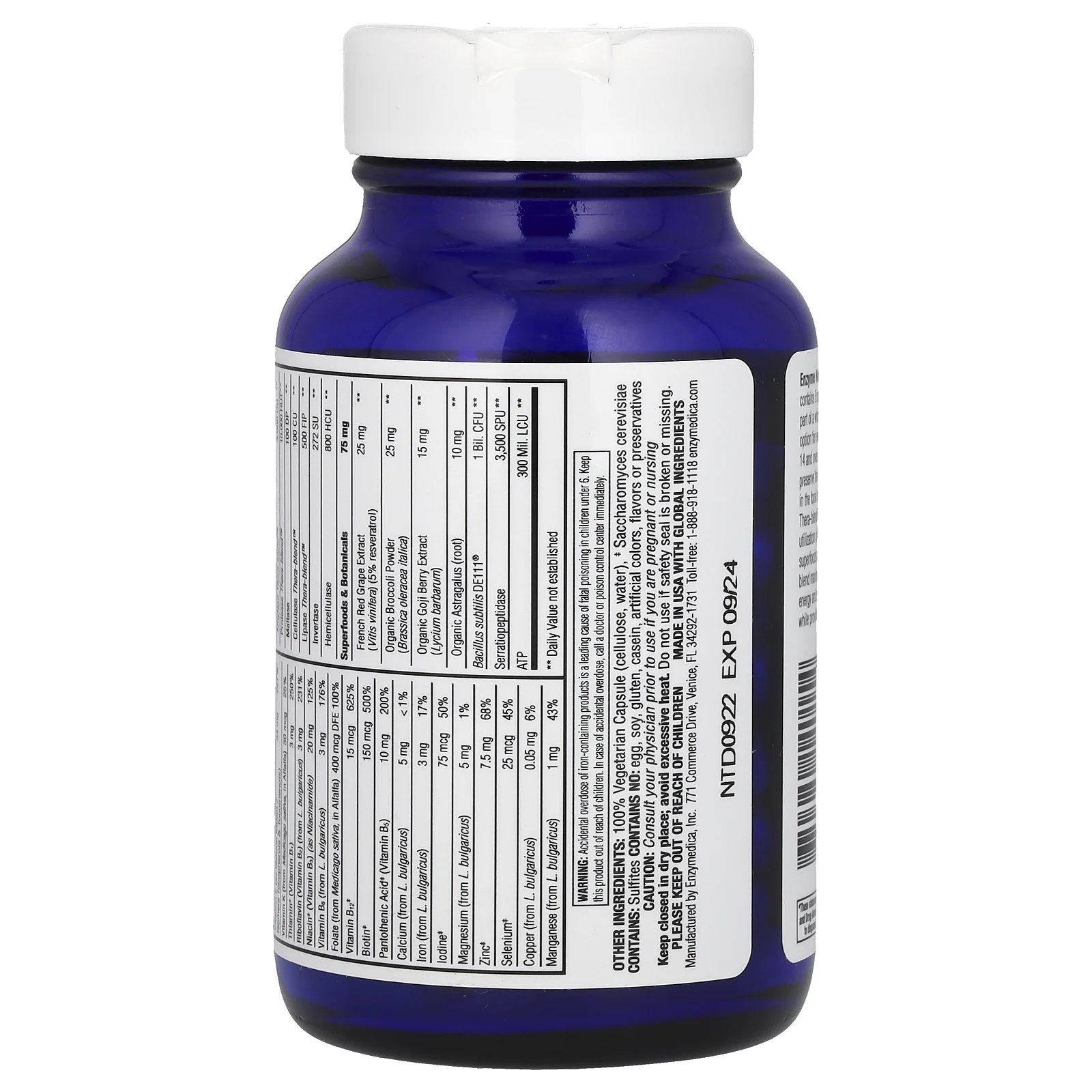 Enzymedica, Enzyme Nutrition, мультивитамины, две капсулы в день, 60 капсул