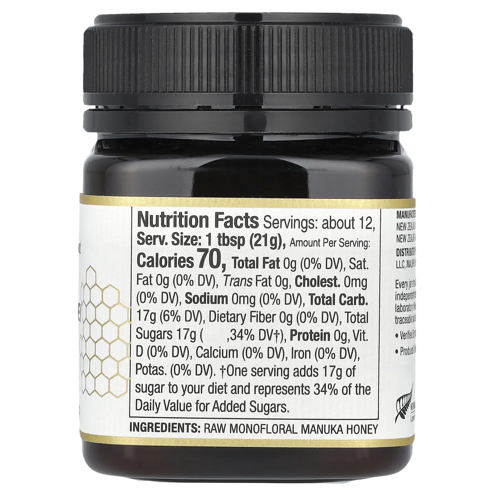 Wedderspoon, Необработанный мед манука, MGO 850+, 250 г (8,8 унции)