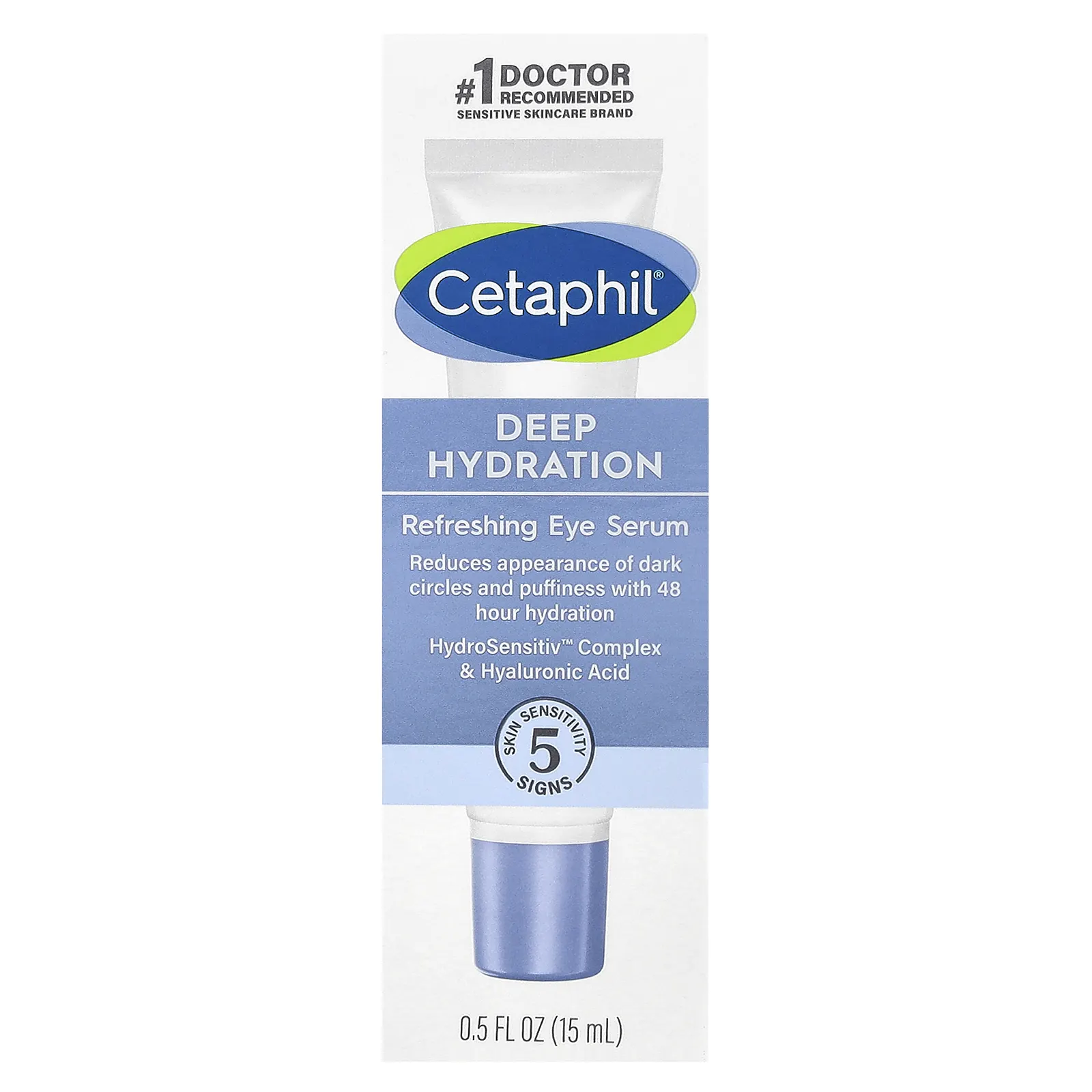 Cetaphil, Deep Hydration, освежающая сыворотка для кожи вокруг глаз, 15 мл (0,5 жидк. Унции)