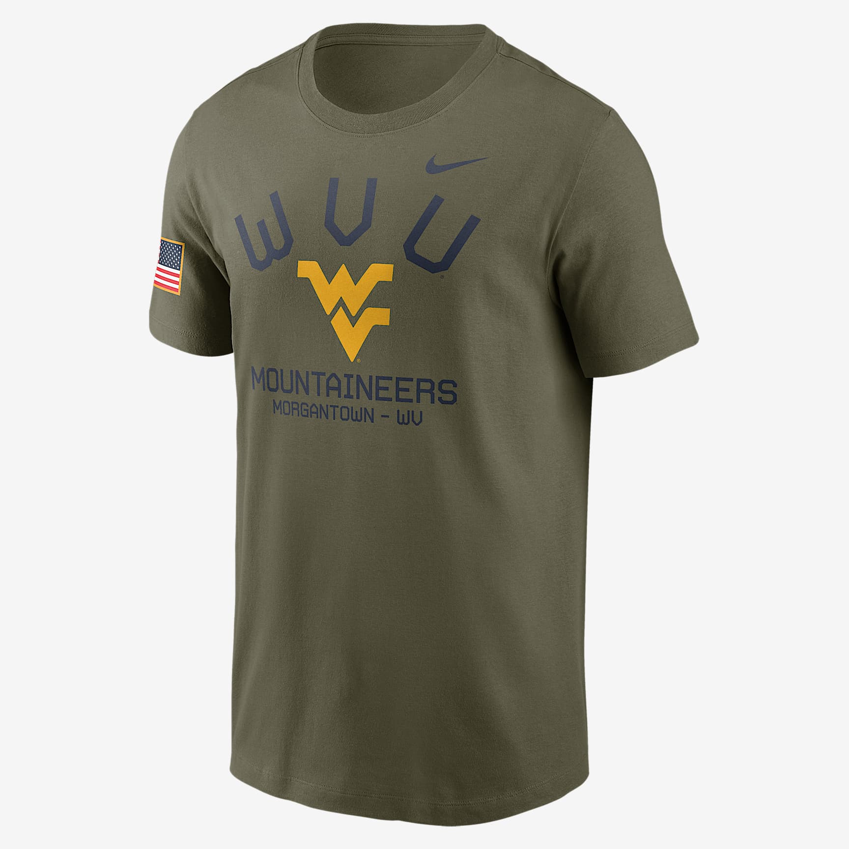 West Virginia Mountaineers Military Appreciation Team Issue Men's Nike Dri-FIT College T-Shirt
