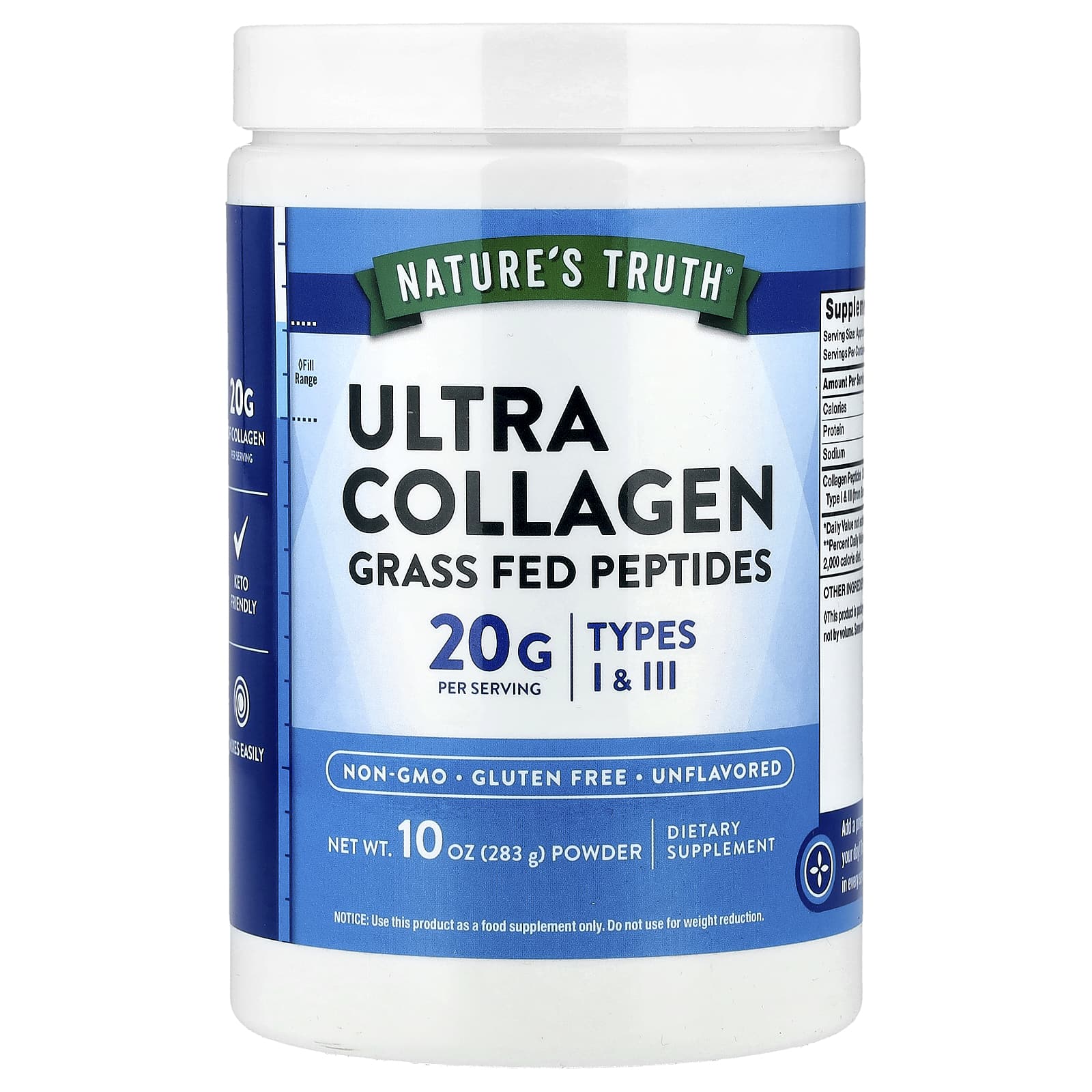Nature's Truth, Ultra Collagen Powder, без добавок, 283 г (10 унций)