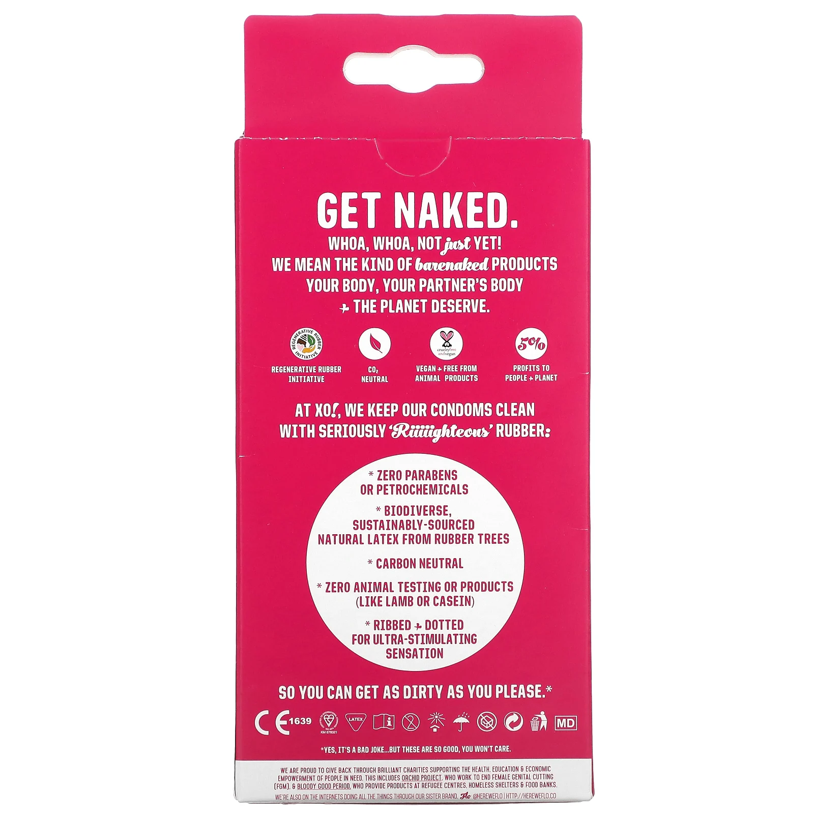 Here We Flo, XO! Rightous, резиновые презервативы в горошек, без запаха, 6 шт.