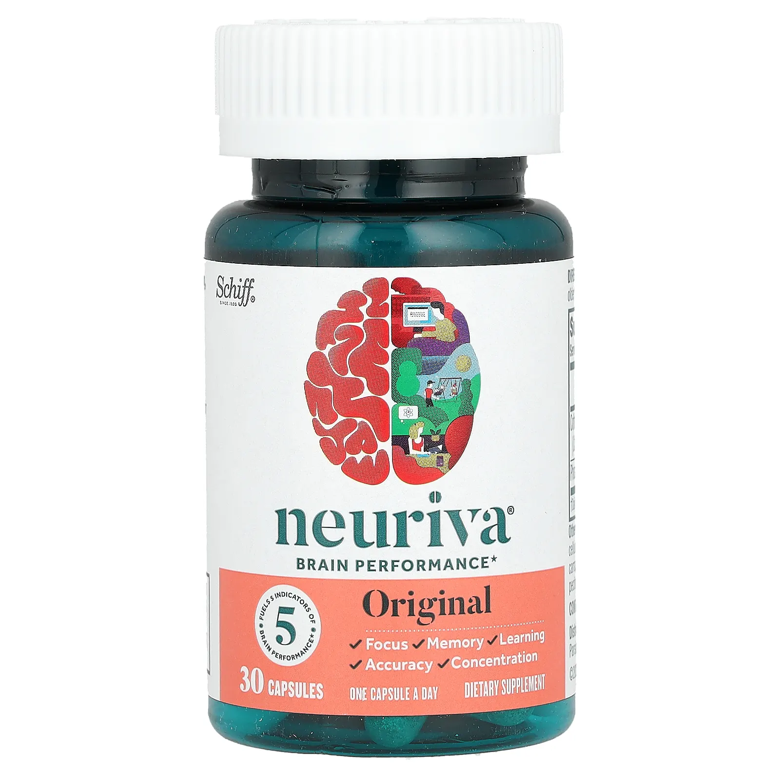 Schiff, Neuriva Brain Performance, оригинальный продукт, 30 капсул