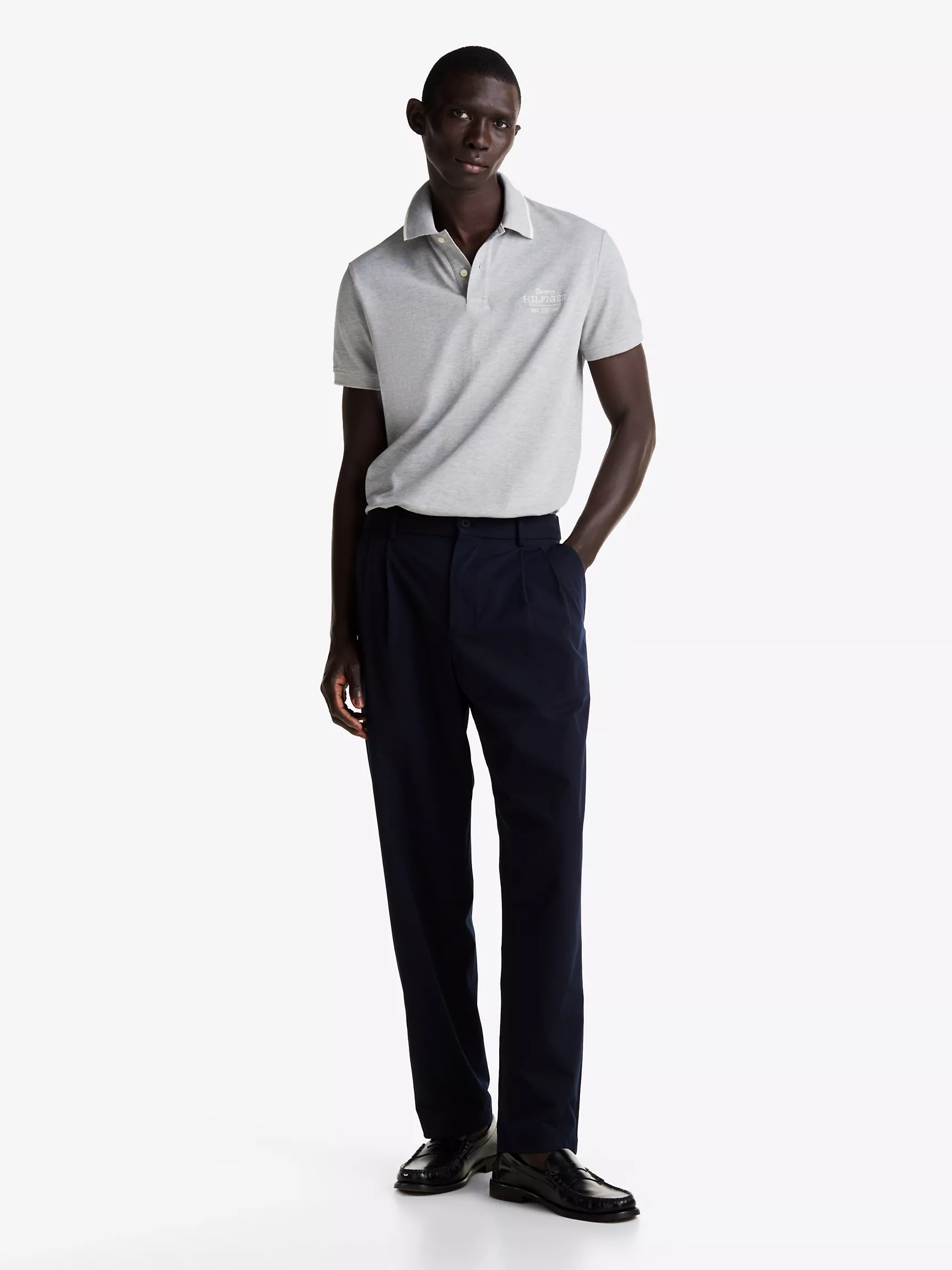 Мужское поло Tommy Hilfiger, Стандартное поло с вышитым логотипом Hilfiger