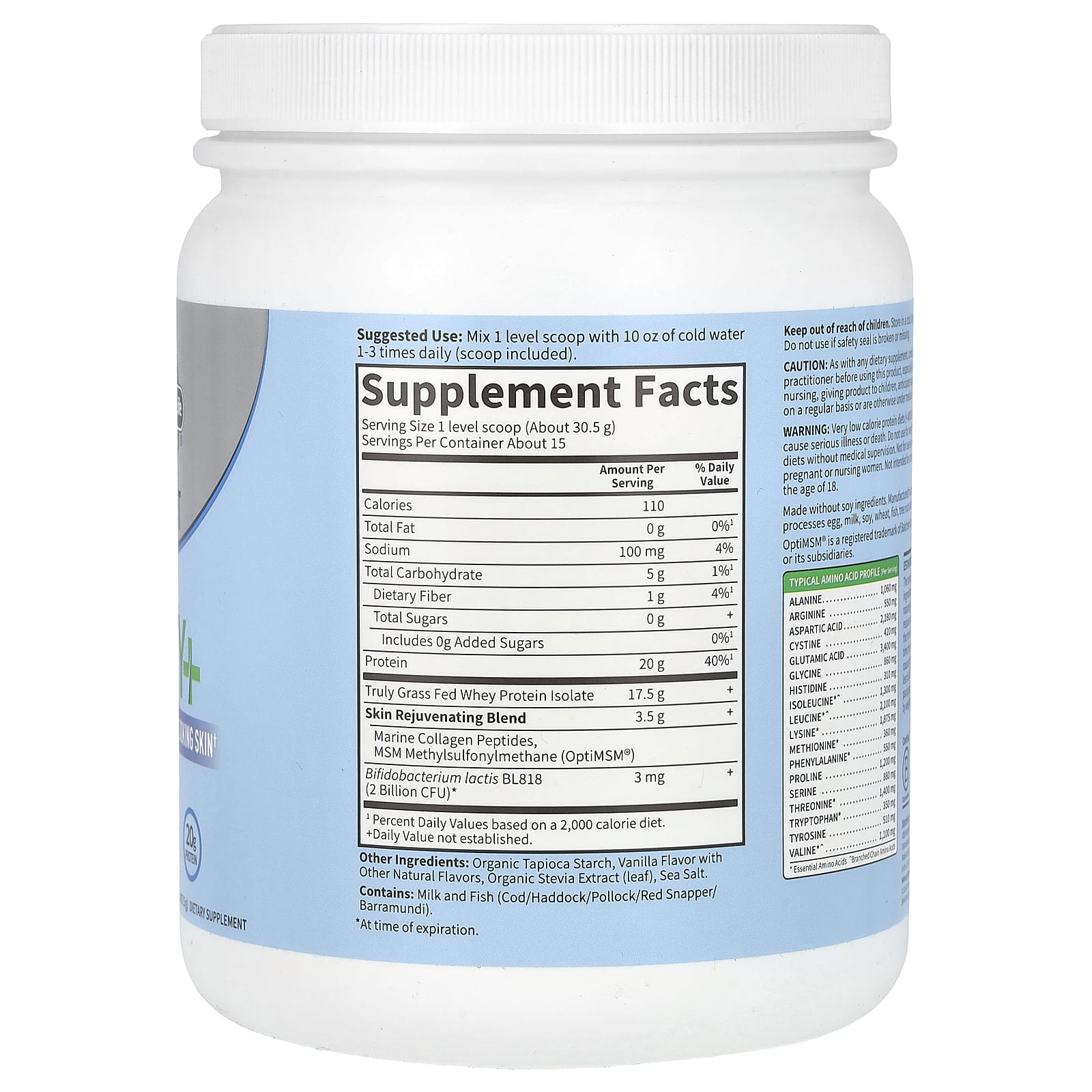 Garden of Life, Sport, Whey + от травяного откорма, ваниль, 457,5 г (1 фунт 0,14 унции)