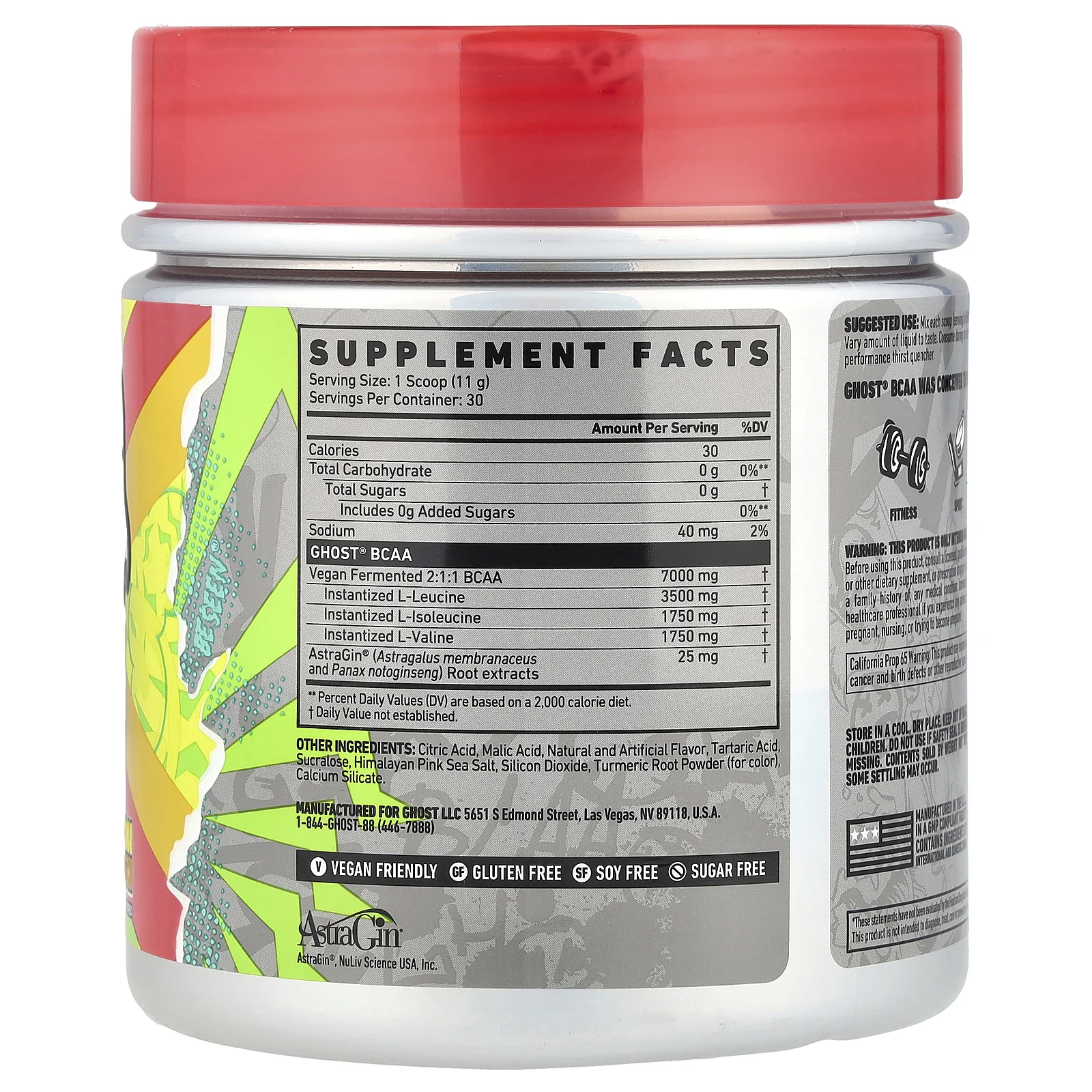 Ghost, BCAA, лимонный сок, 330 г (11,6 унции)