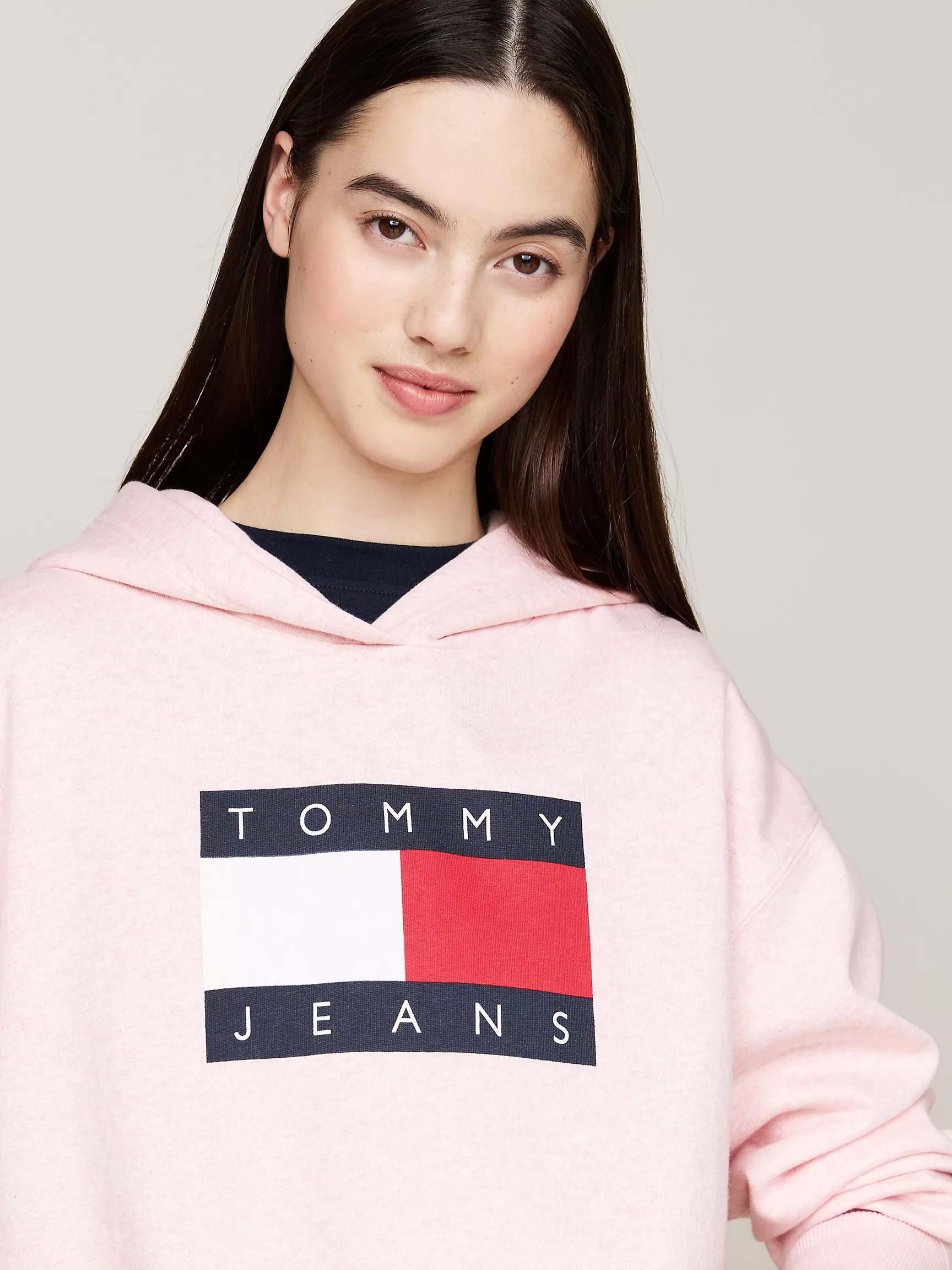 Женская толстовка Tommy Hilfiger, Свободное худи с логотипом флага