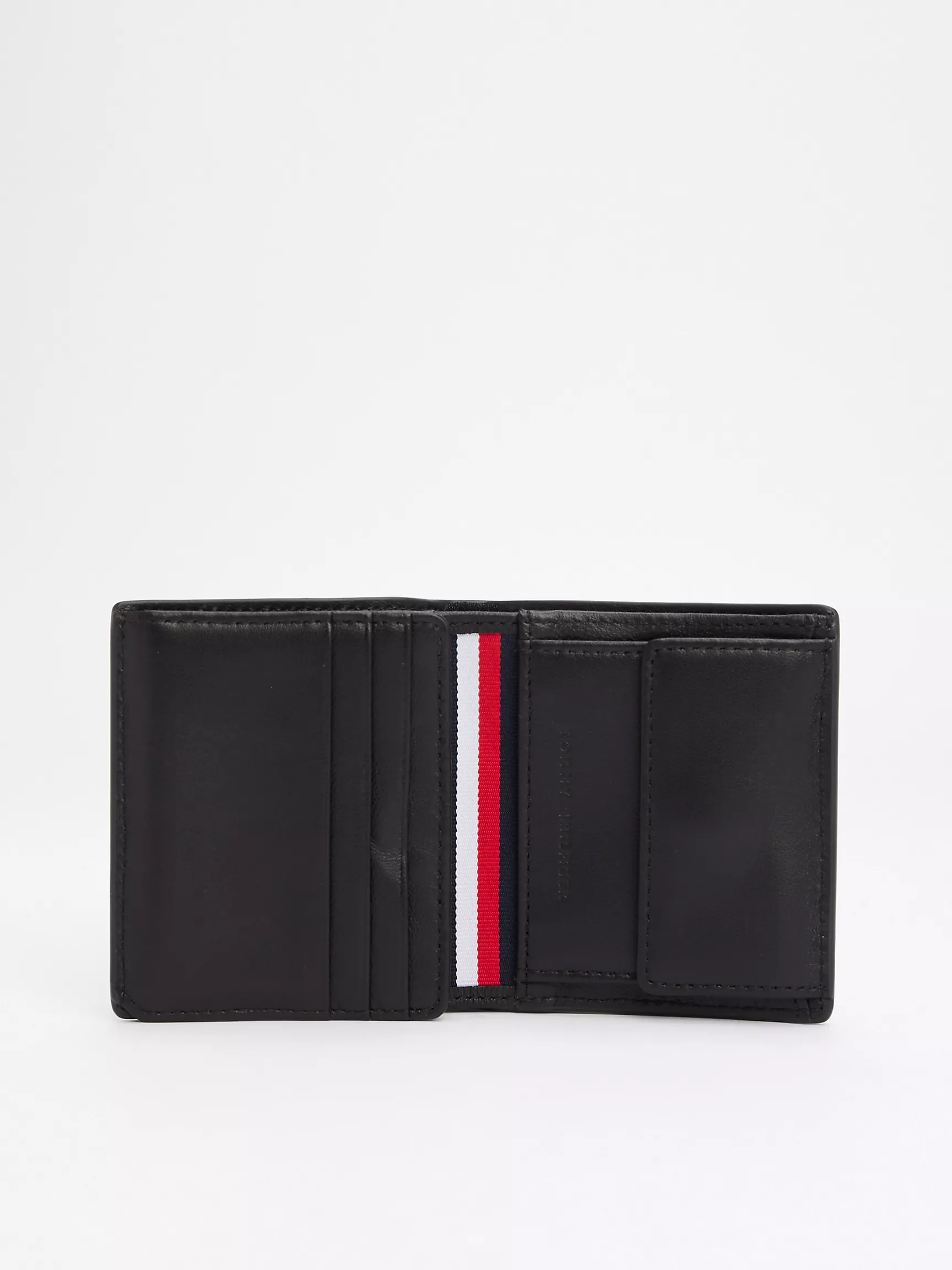 Мужской кошелек Tommy Hilfiger, Кожаный двухсекционный кошелек с логотипом Tommy