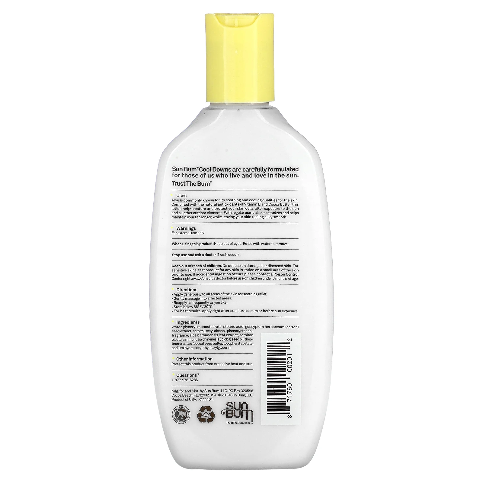 Sun Bum, Премиальный увлажняющий лосьон после загара, 237 мл (8 жидк. Унций)