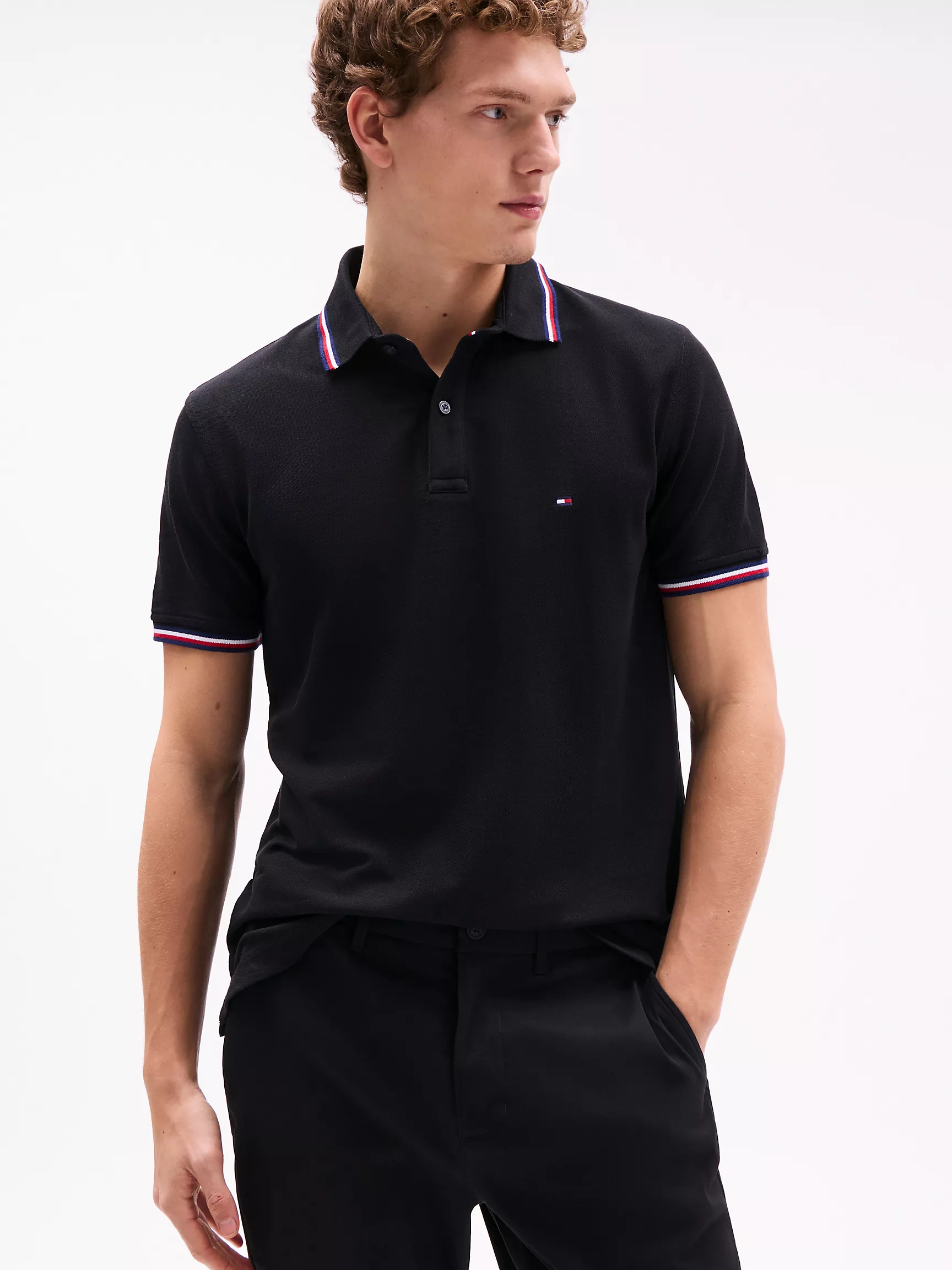 Мужское поло Tommy Hilfiger, Влагоотводящее поло Tommy стандартного кроя