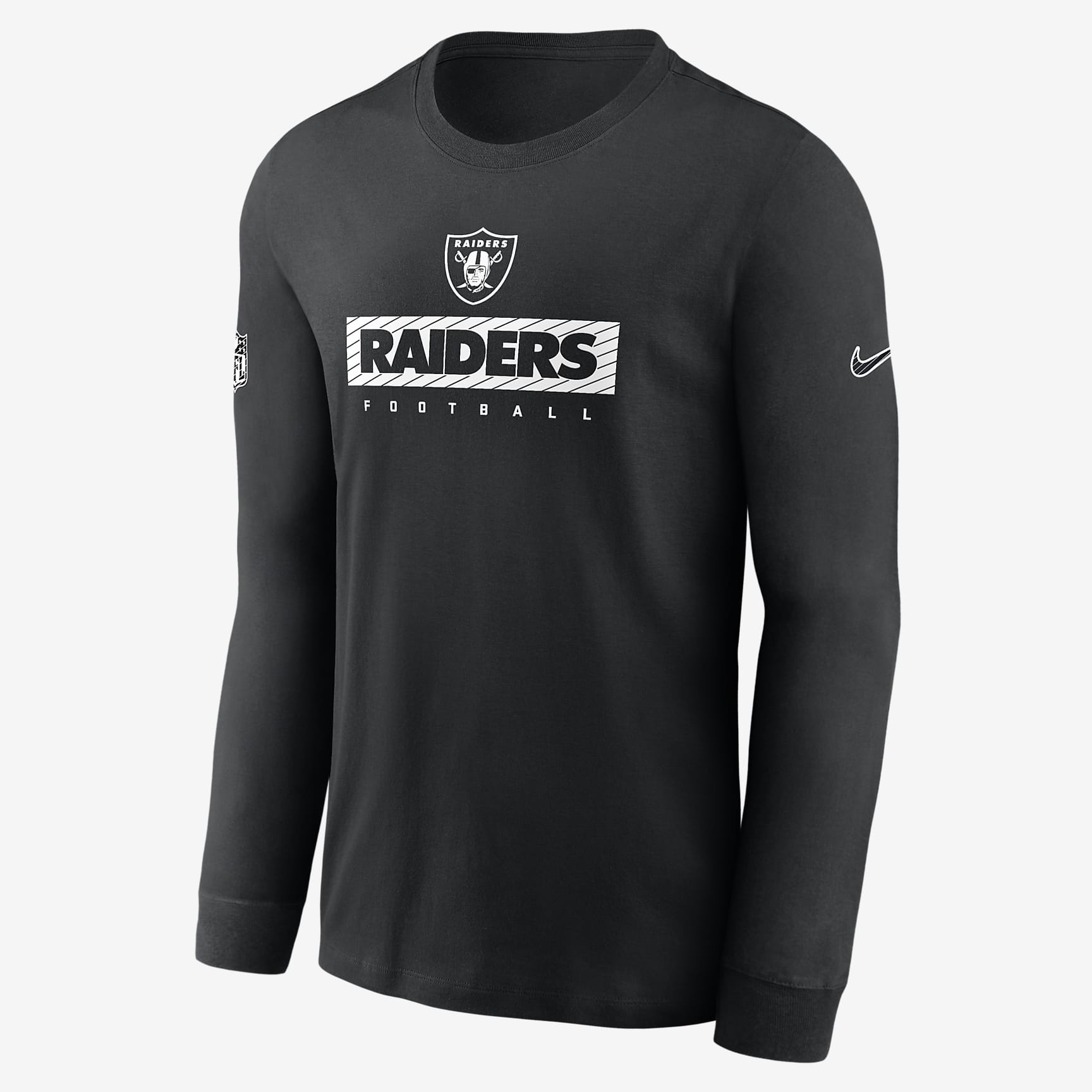 Las Vegas Raiders Sideline Team Issue Men's Nike Dri-FIT NFL Long-Sleeve T-Shirt