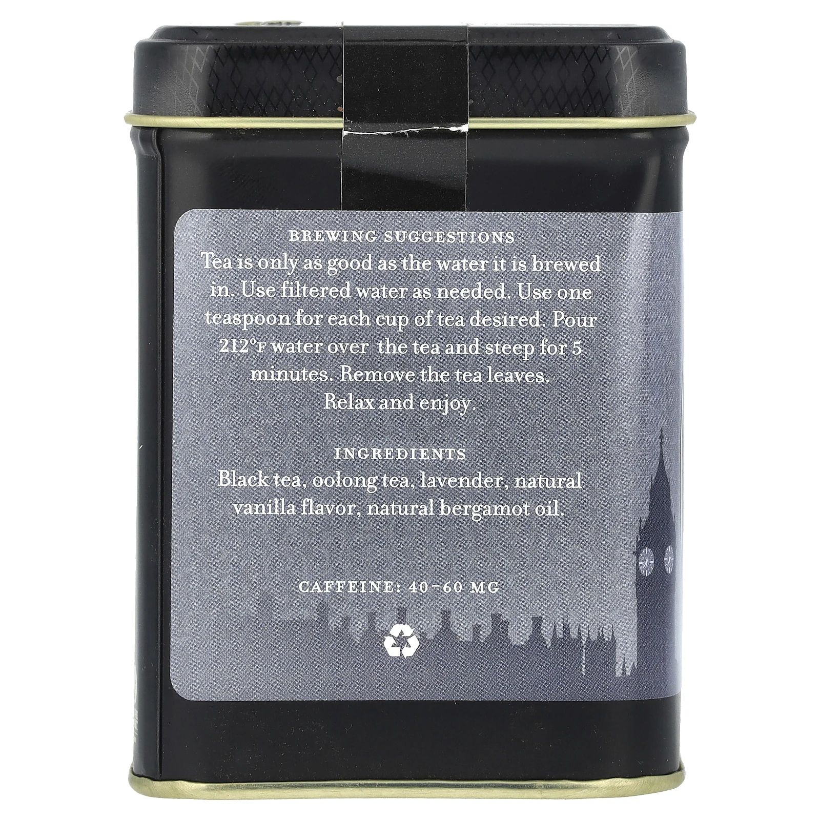 Harney & Sons, Ароматизированный черный чай, Victorian London Fog, 112 г (4 унции)