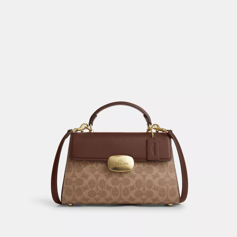 Сумка COACH Eliza Top Handle Bag In Signature Canvas