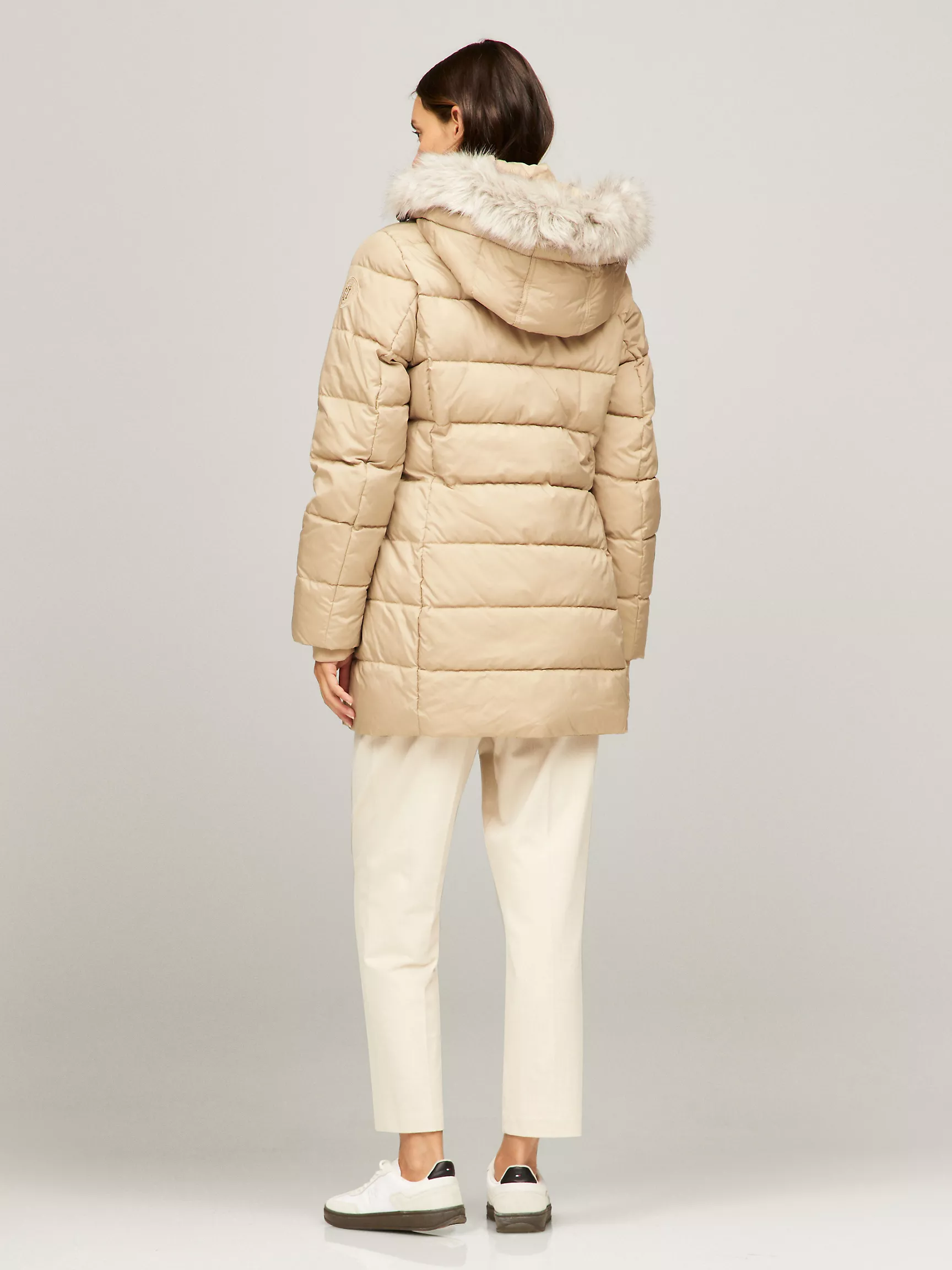 Женское пальто Tommy Hilfiger, Длинное пуховое пальто с капюшоном