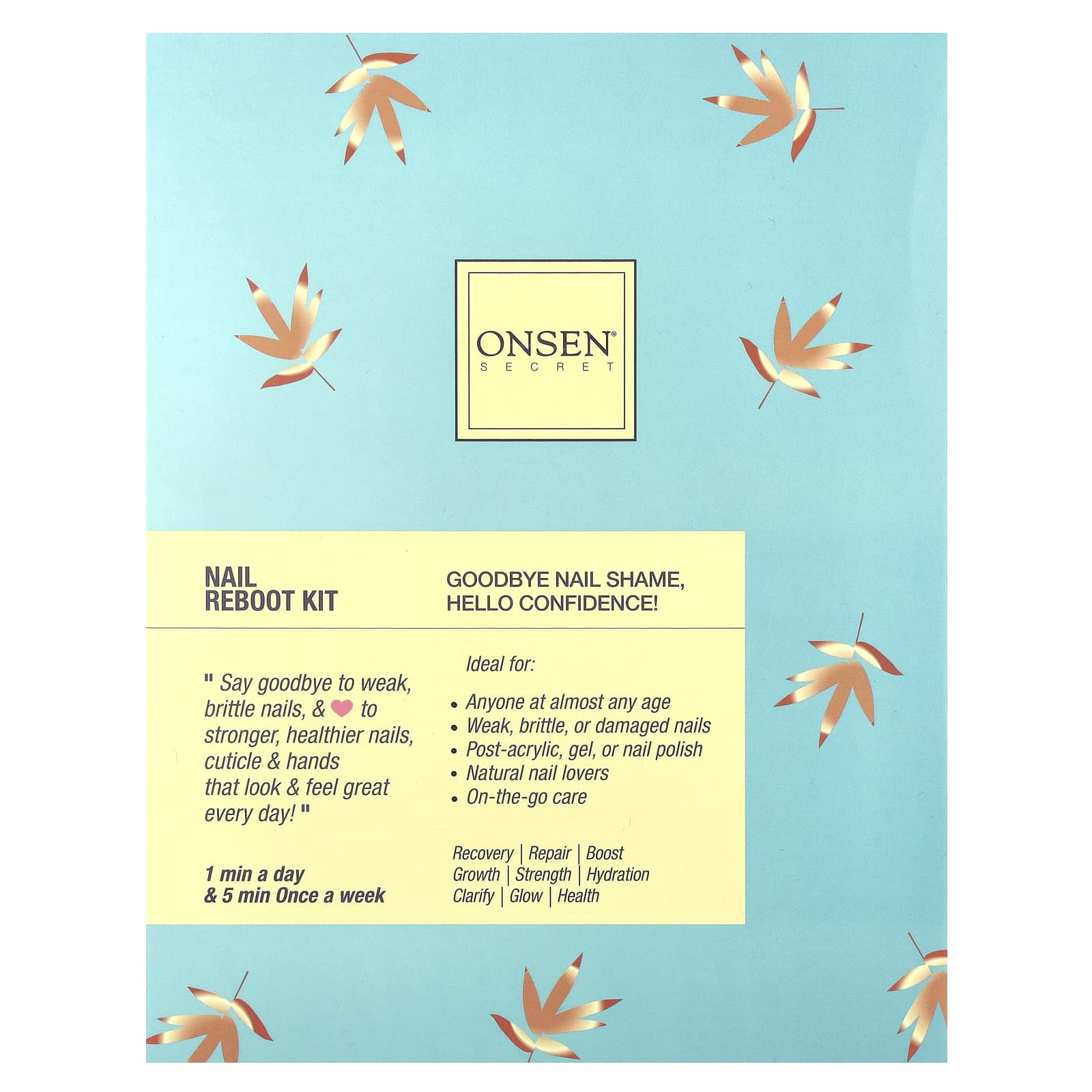 Onsen Secret, Набор для перезагрузки ногтей, набор из 5 предметов