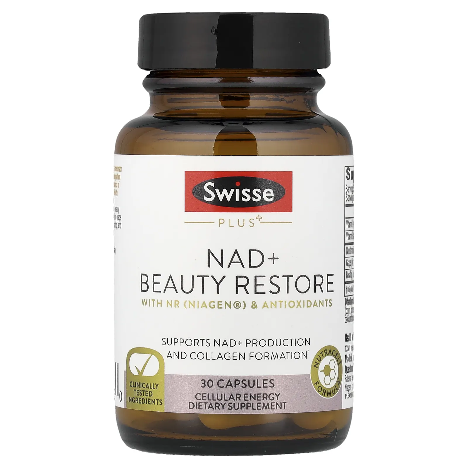 Swisse, NAD + Beauty Restore, 30 капсул