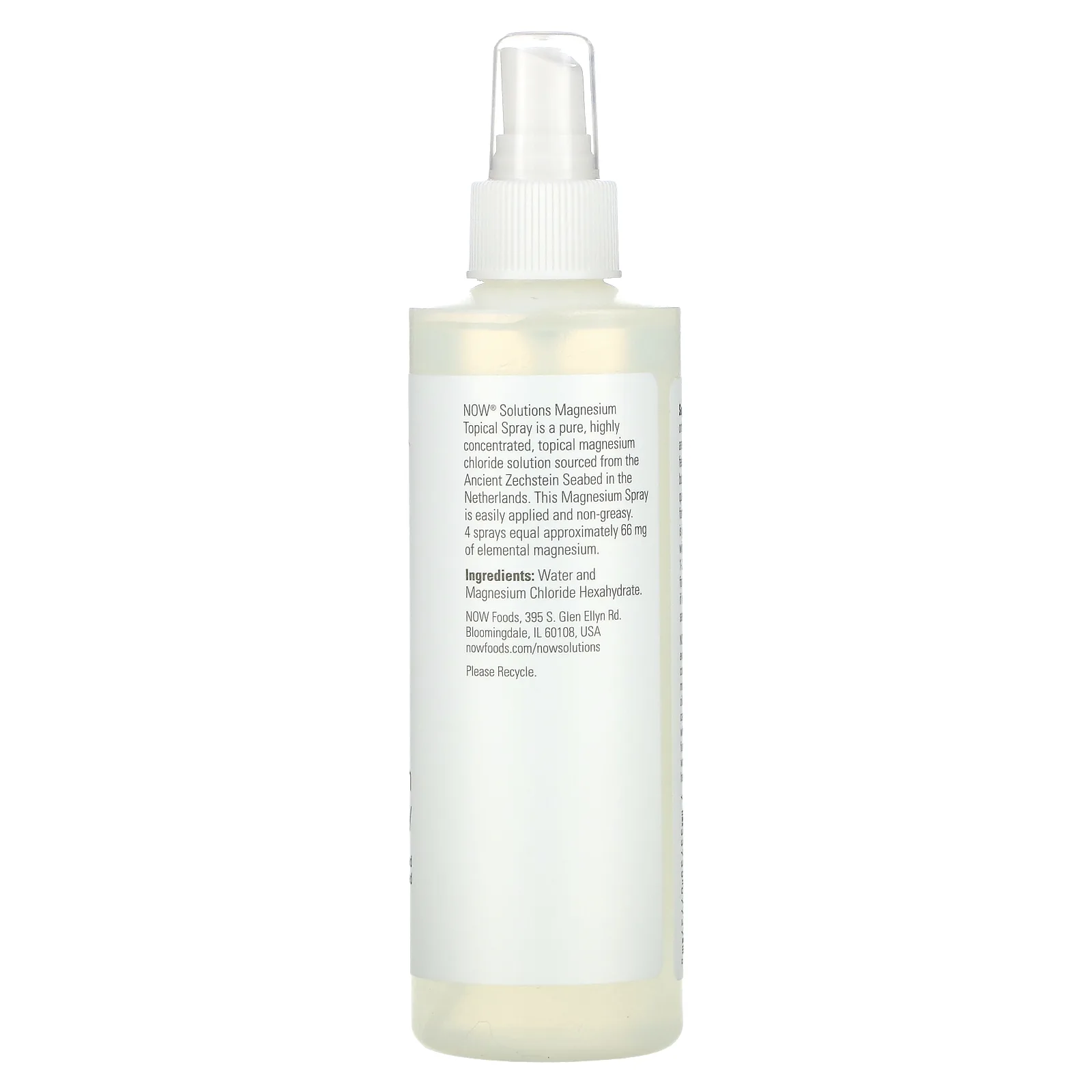 NOW Foods, спрей с магнием для наружного применения, 237 мл (8 жидк. унций)