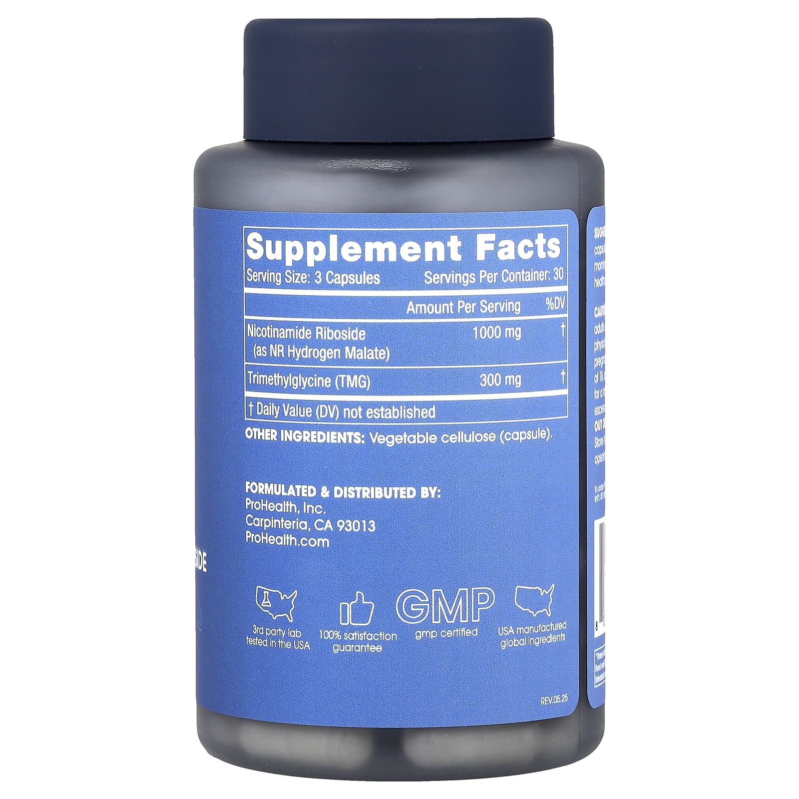 ProHealth Longevity, никотинамид рибозид Pro 1000, 90 капсул