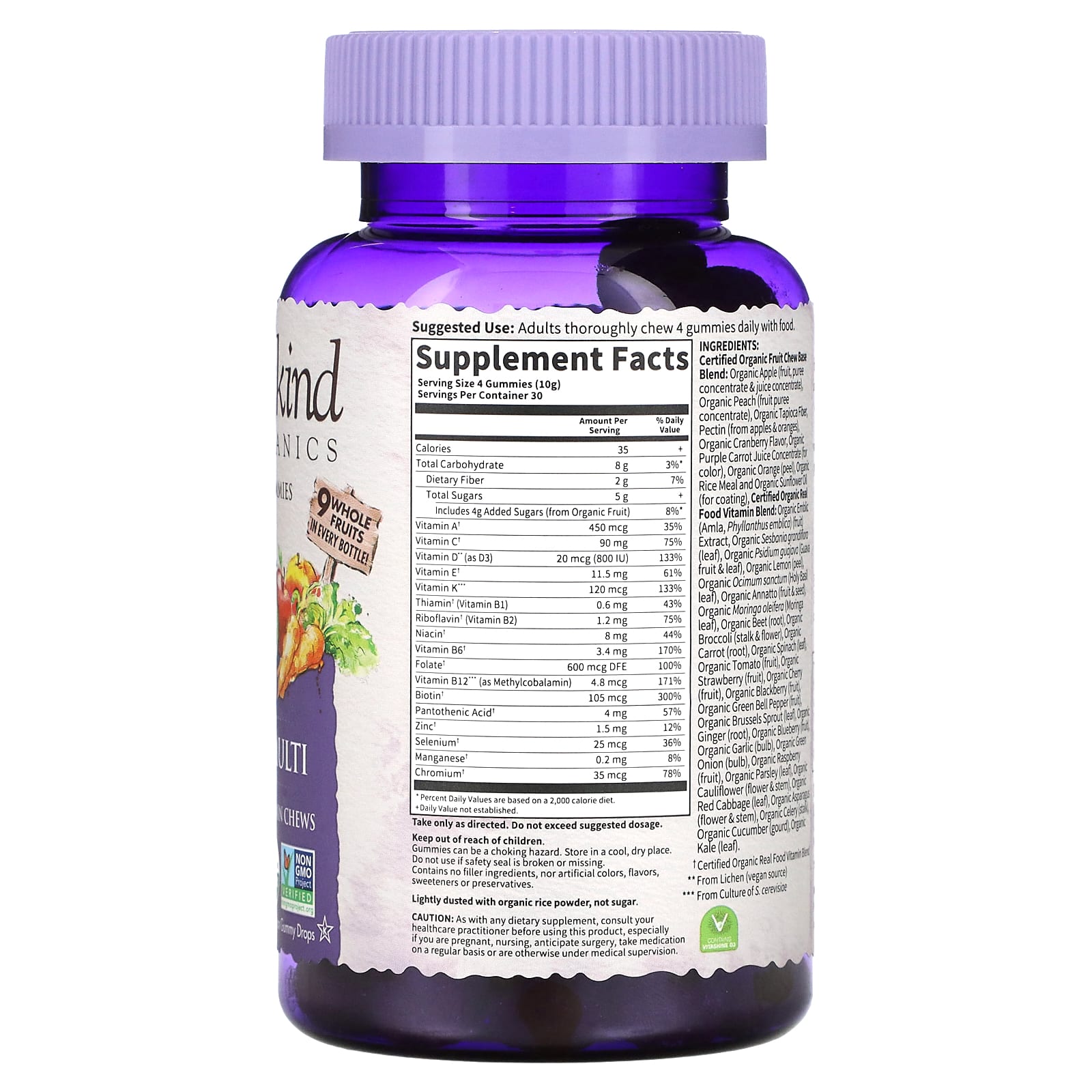 Garden of Life, MyKind Organics, пренатальные мультивитамины, со вкусом ягод, 120 веганских жевательных таблеток