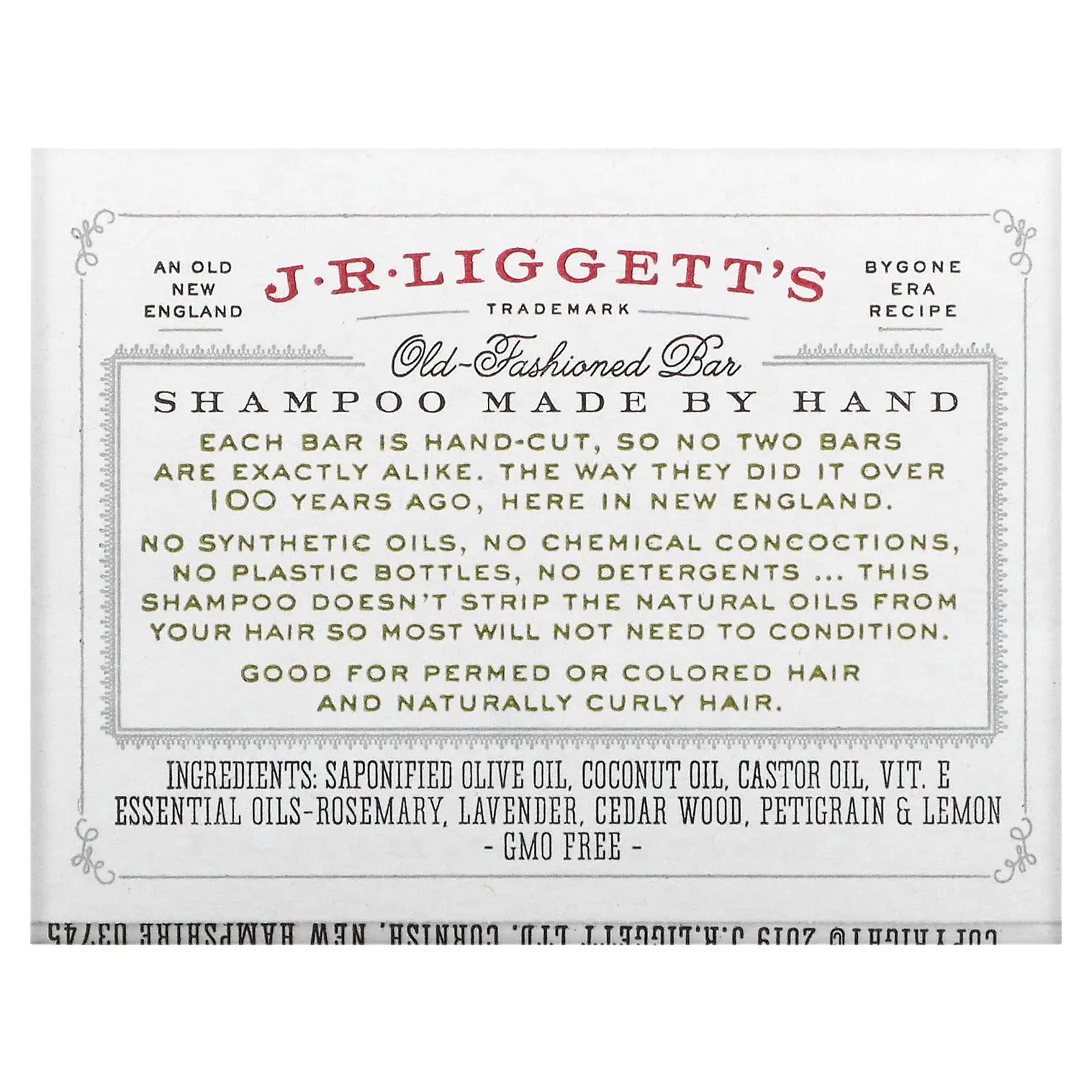 J.R. Liggett's, Old Fashioned Shampoo Bar, травяная формула, 99 г (3,5 унции)