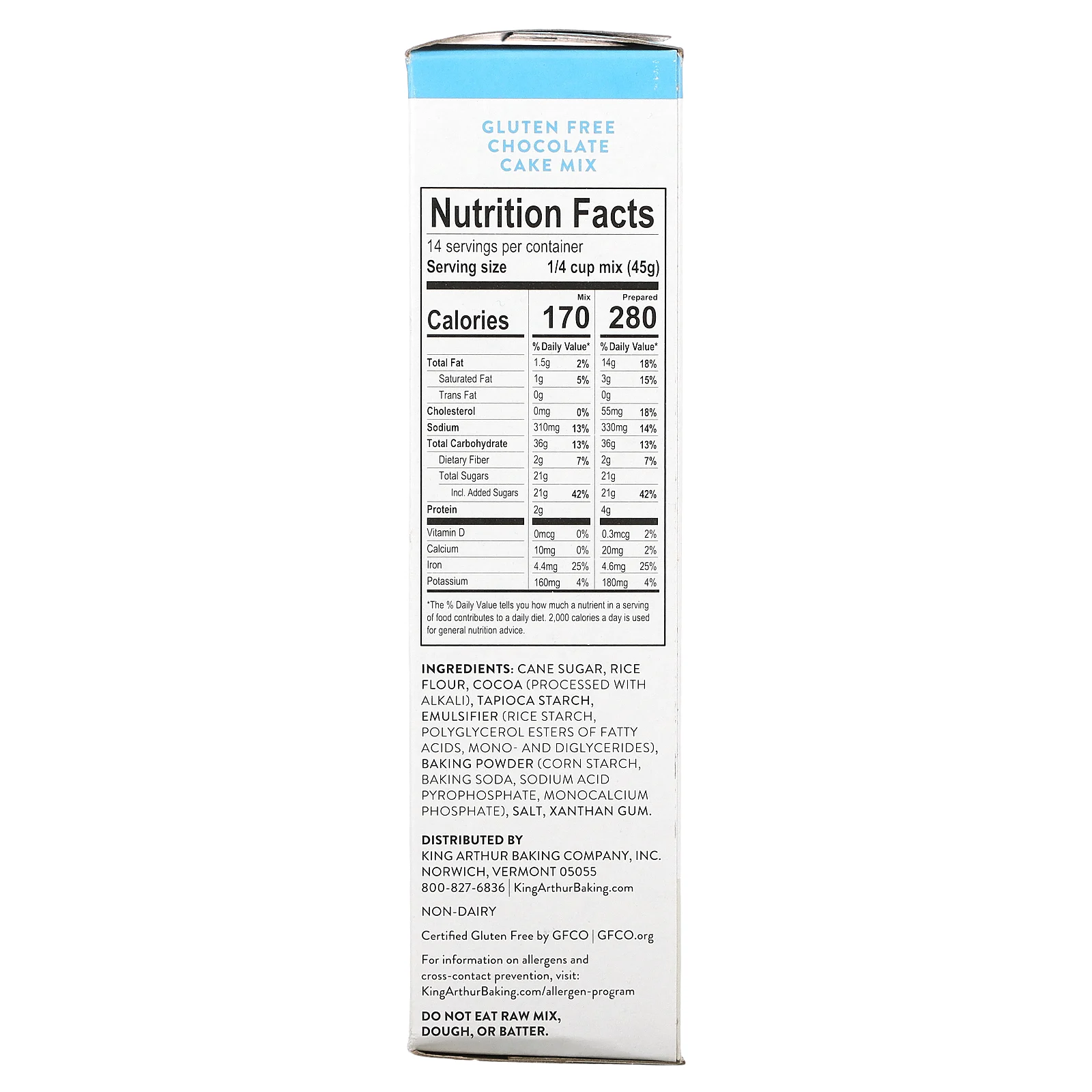 King Arthur Baking Company, Смесь для шоколадного торта, без глютена, 624 г (22 унции)