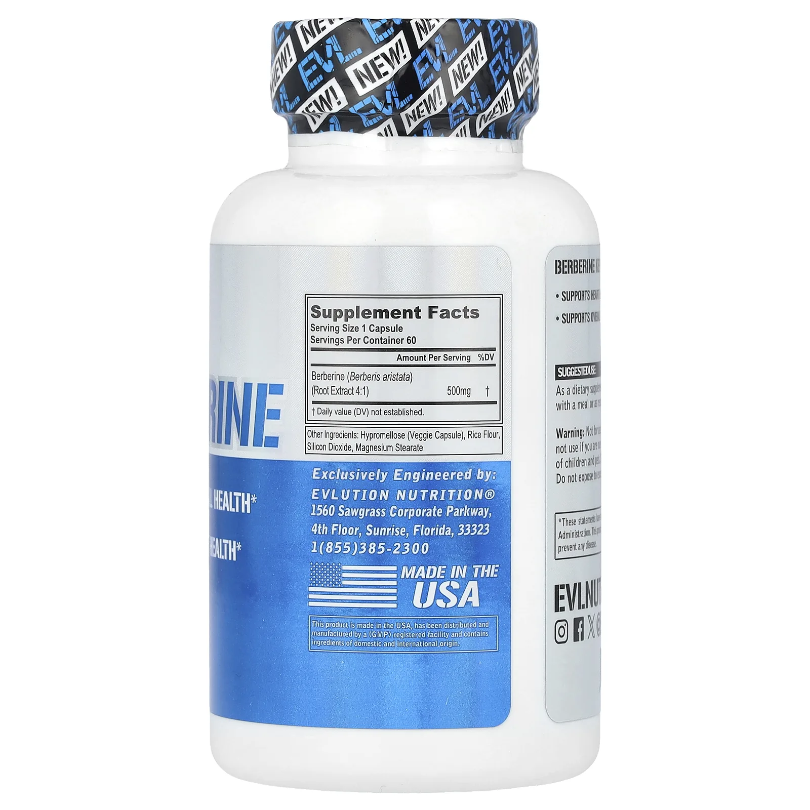 EVLution Nutrition, Berberine, 60 Veggie Capsules