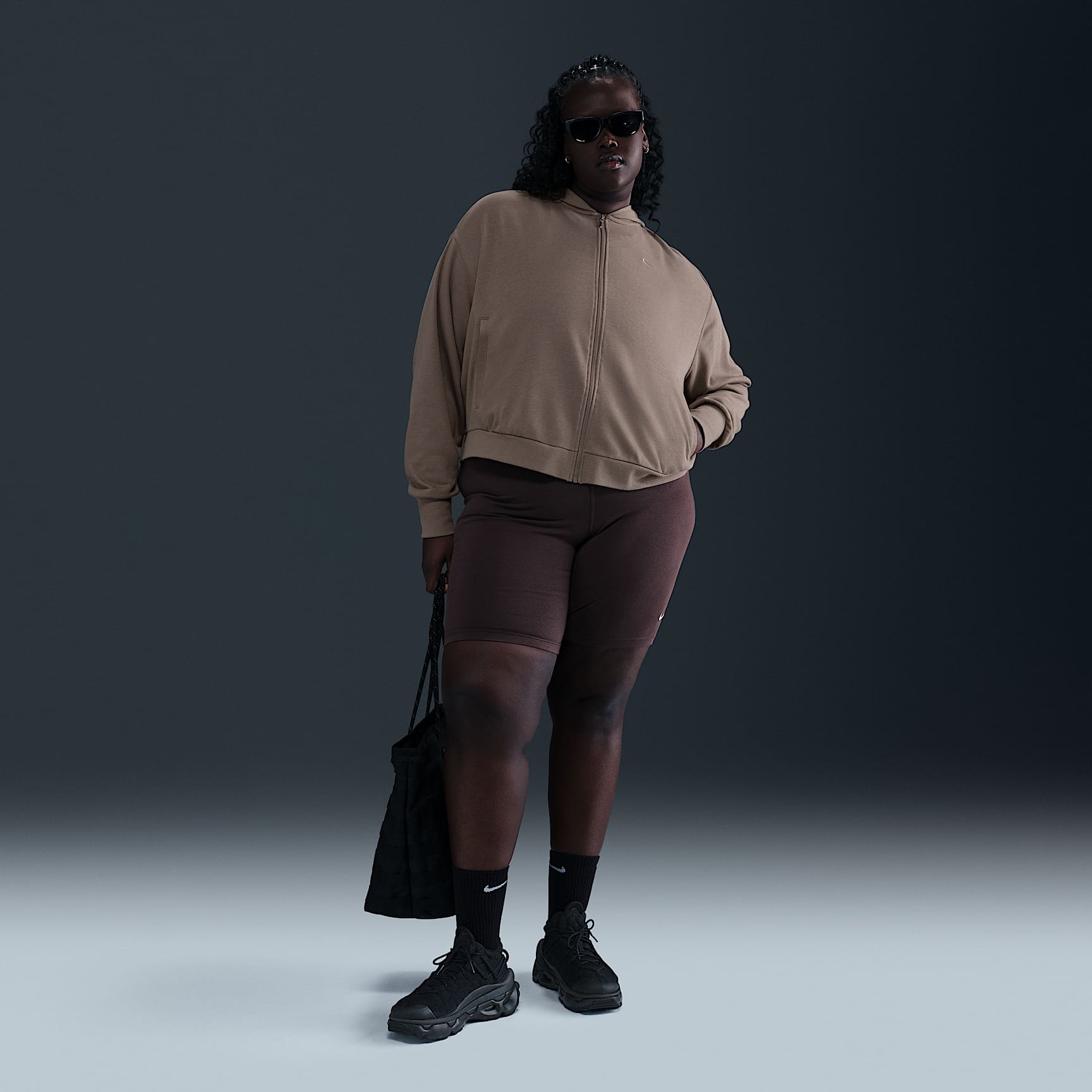 Nike Sportswear Chill Terry Women's Loose Full-Zip French Terry Hoodie (Plus Size)