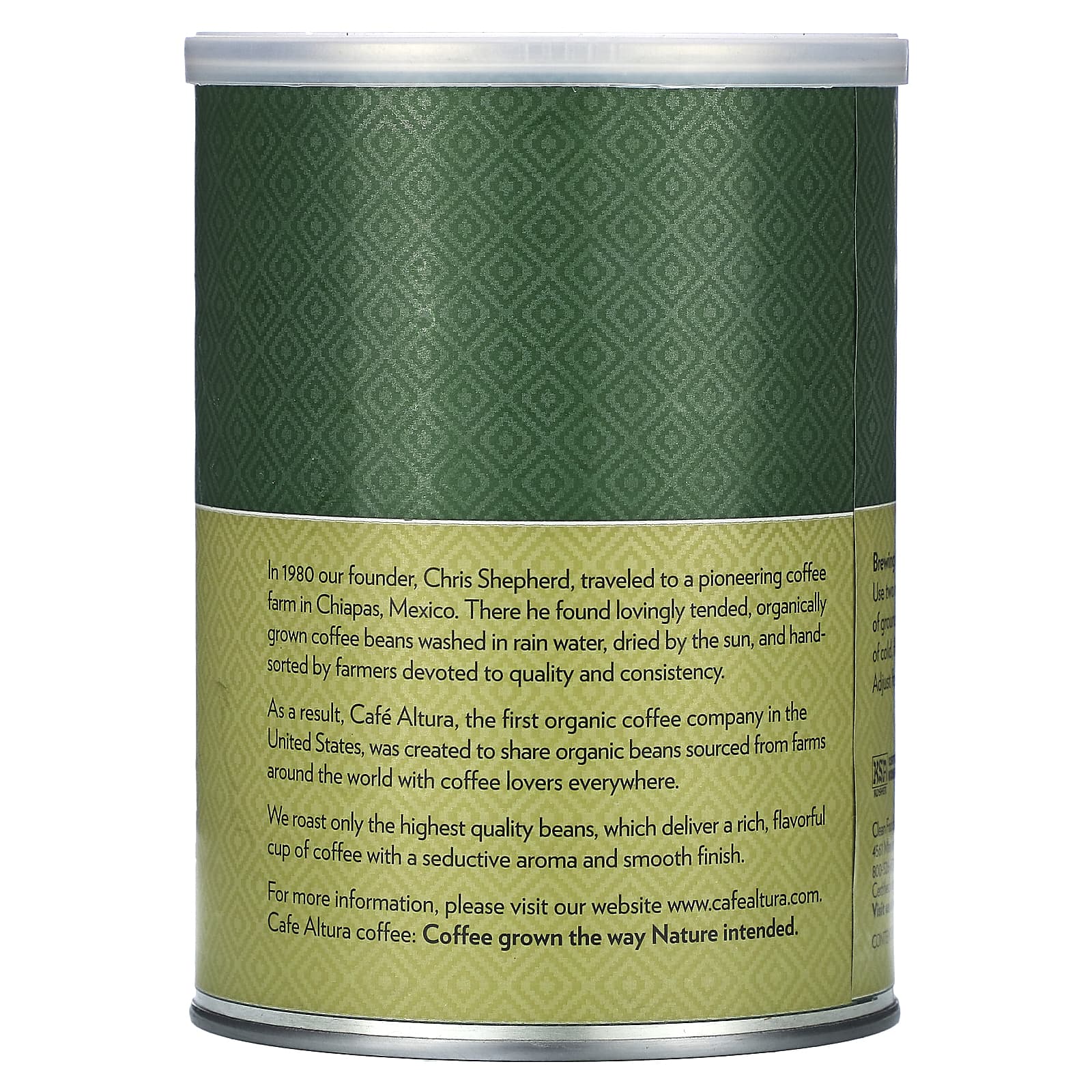 Cafe Altura, Органический кофе, молотый, темной обжарки, 340 г (12 унций)
