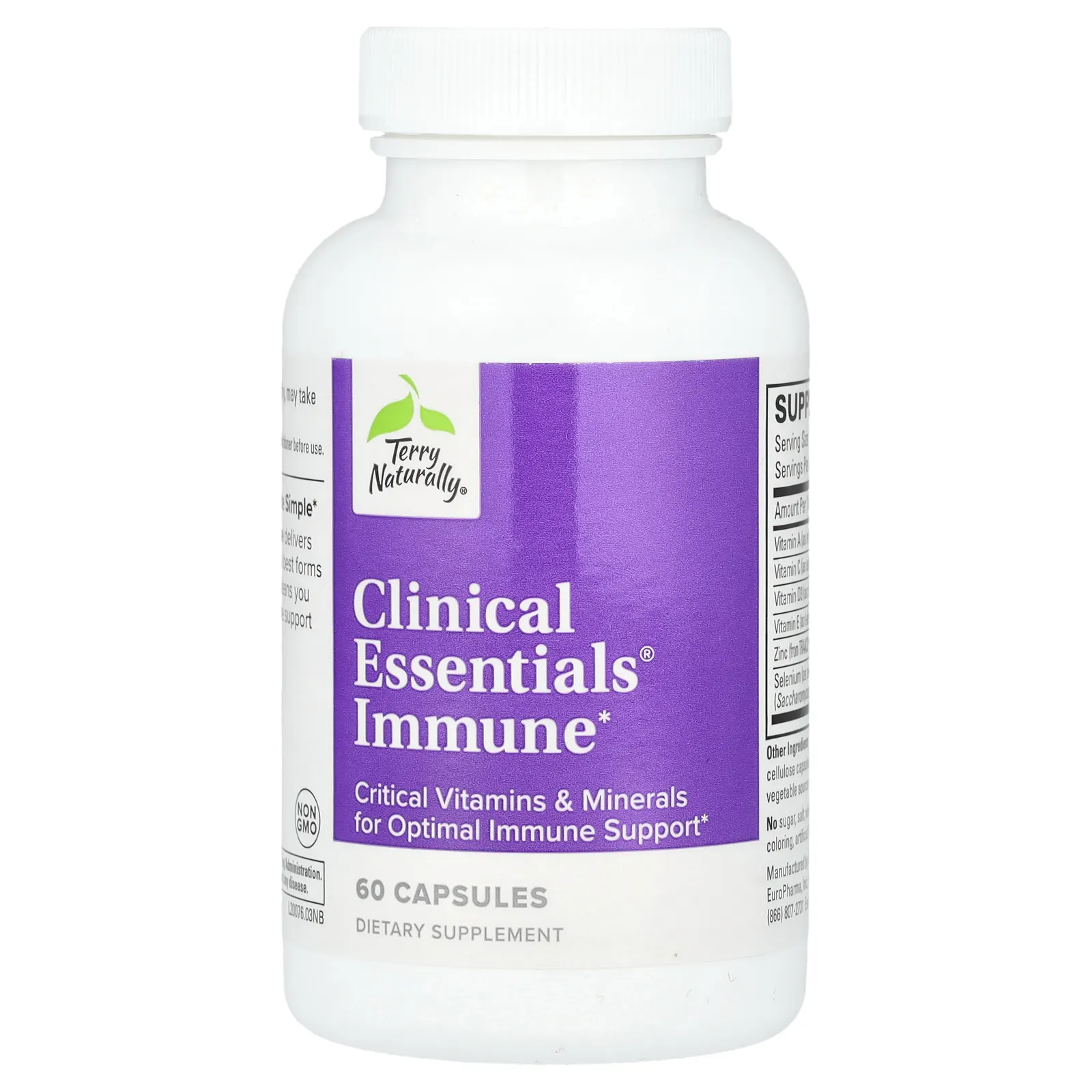 Terry Naturally, Clinical Essentials, для иммунитета, 60 капсул