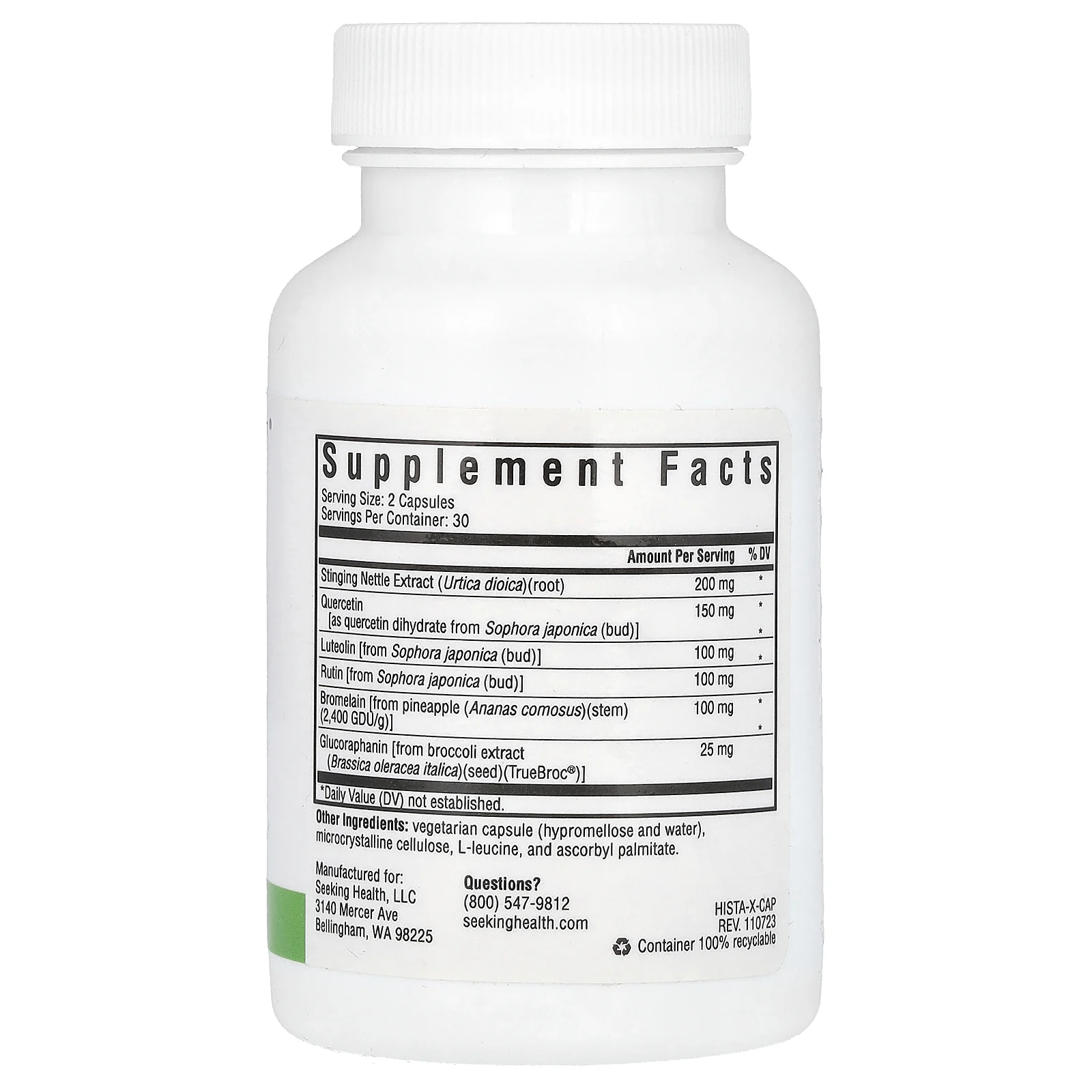 Seeking Health, HistaminX`` 60 вегетарианских капсул