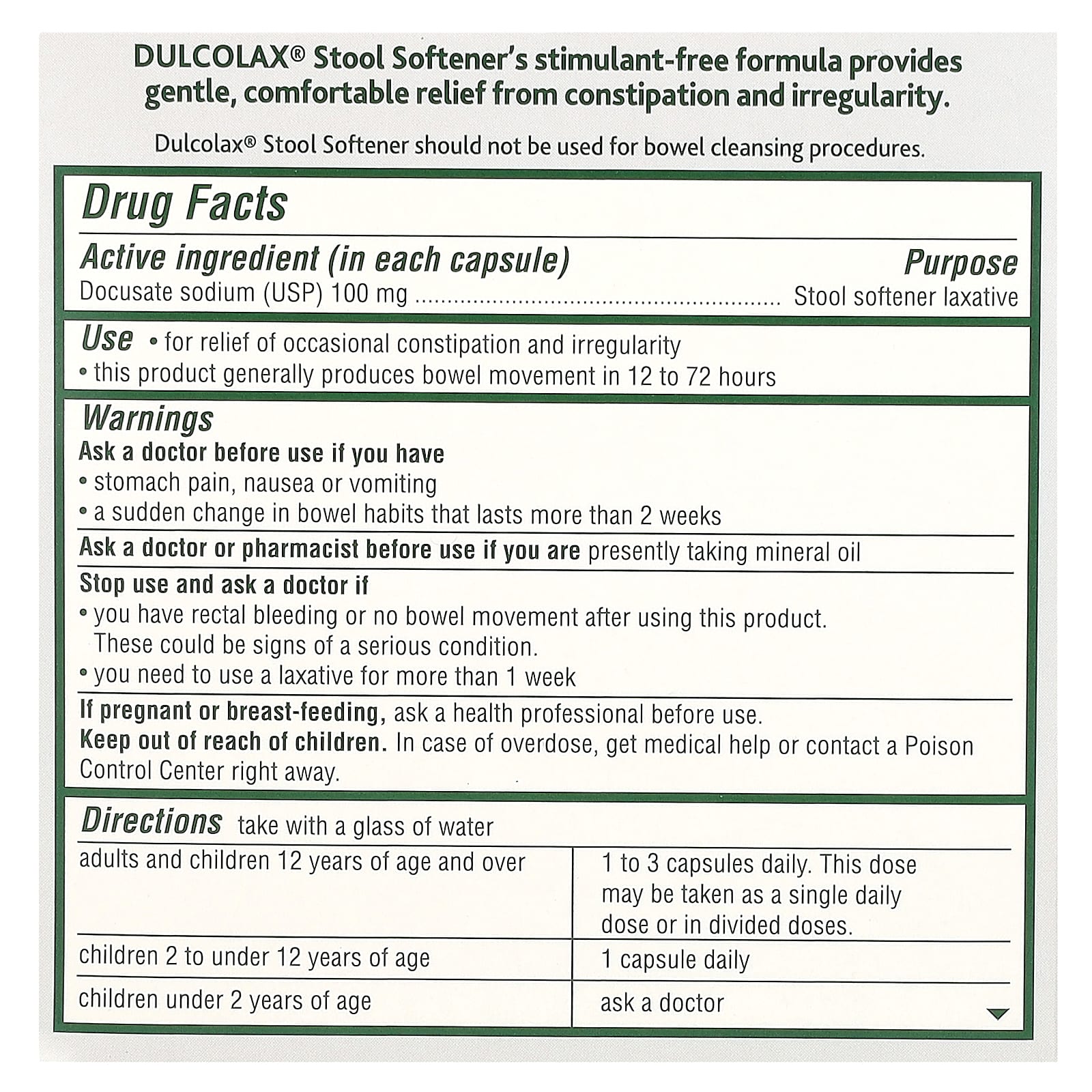 Dulcolax, средство для размягчения стула, 50 капсул в жидкой форме