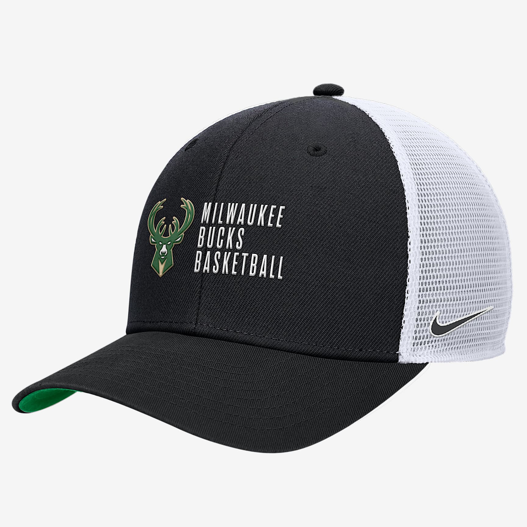 Milwaukee Bucks 2024/25 Rise Icon Edition Nike NBA Trucker Cap