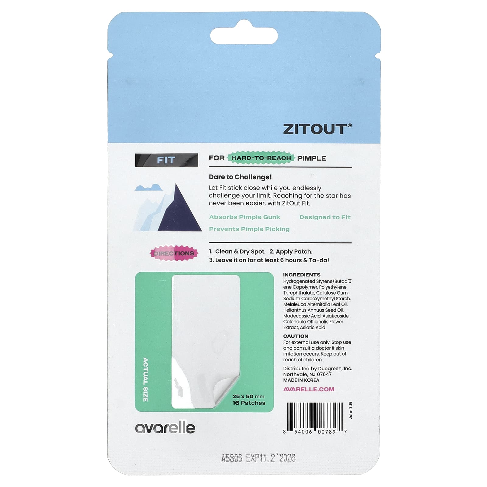 Avarelle, Патчи от акне, 16 больших патчей