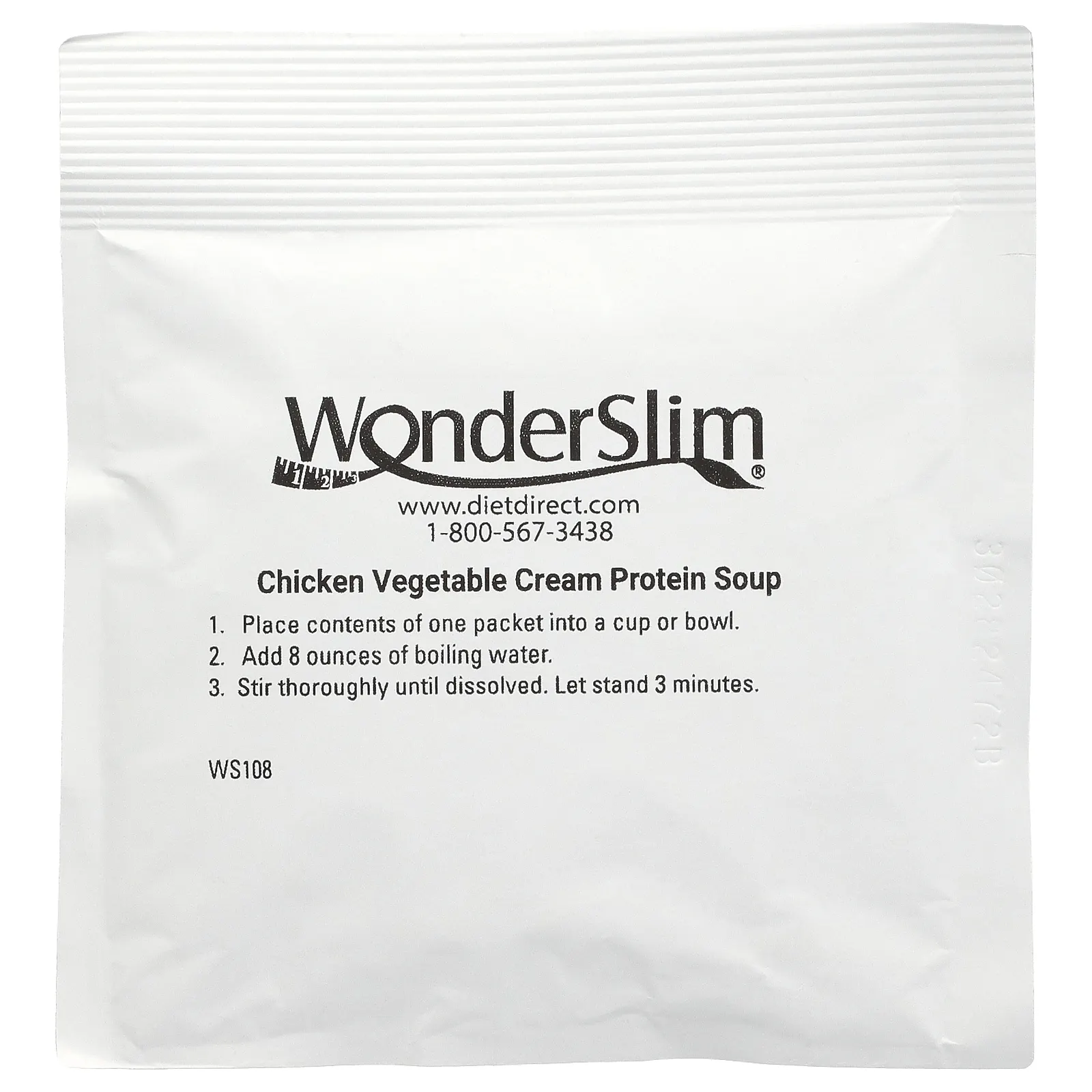 WonderSlim, протеиновый суп, курица и крем с овощами, 7 пакетиков по 23 г