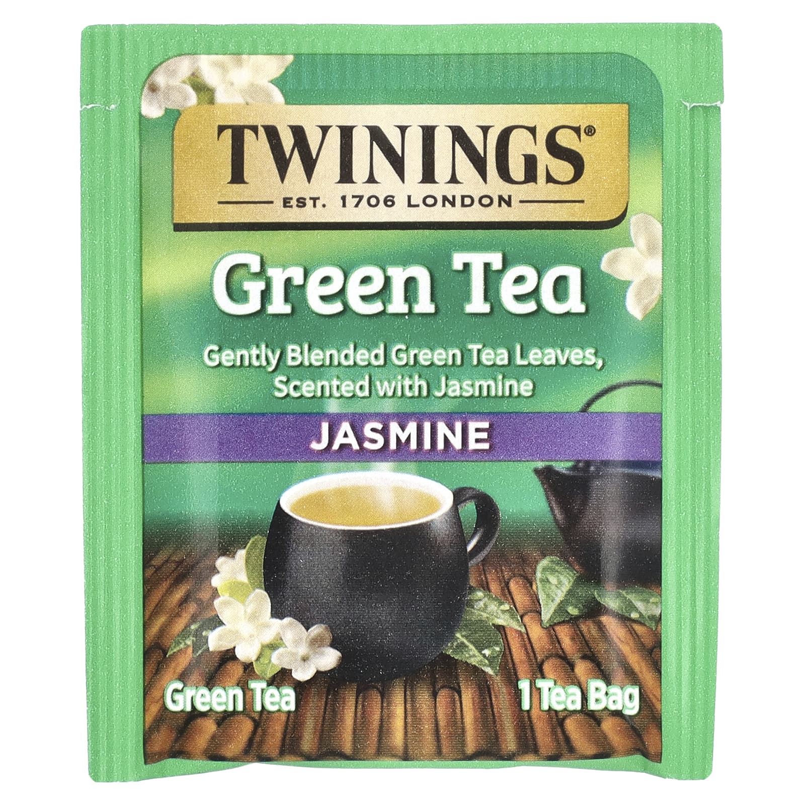 Twinings, Зеленый чай, жасмин, 20 чайных пакетиков, 40 г (1,41 унции)