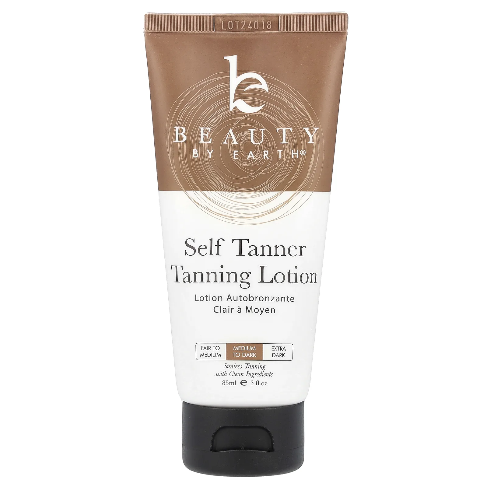 Beauty By Earth, автозагар, лосьон для загара для лица, степень загара от среднего до темного, 85 мл (3 жидк. унции)