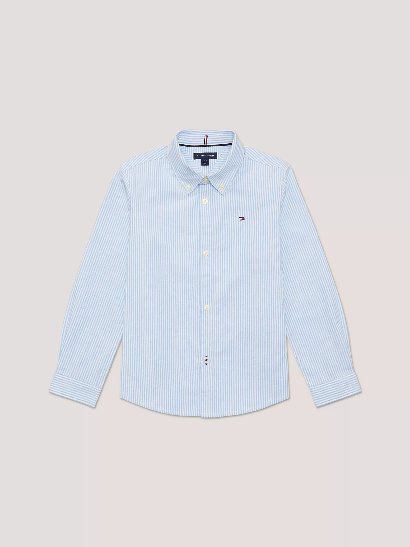 Рубашка для мальчика Tommy Hilfiger, Детская полосатая эластичная рубашка из оксфорда