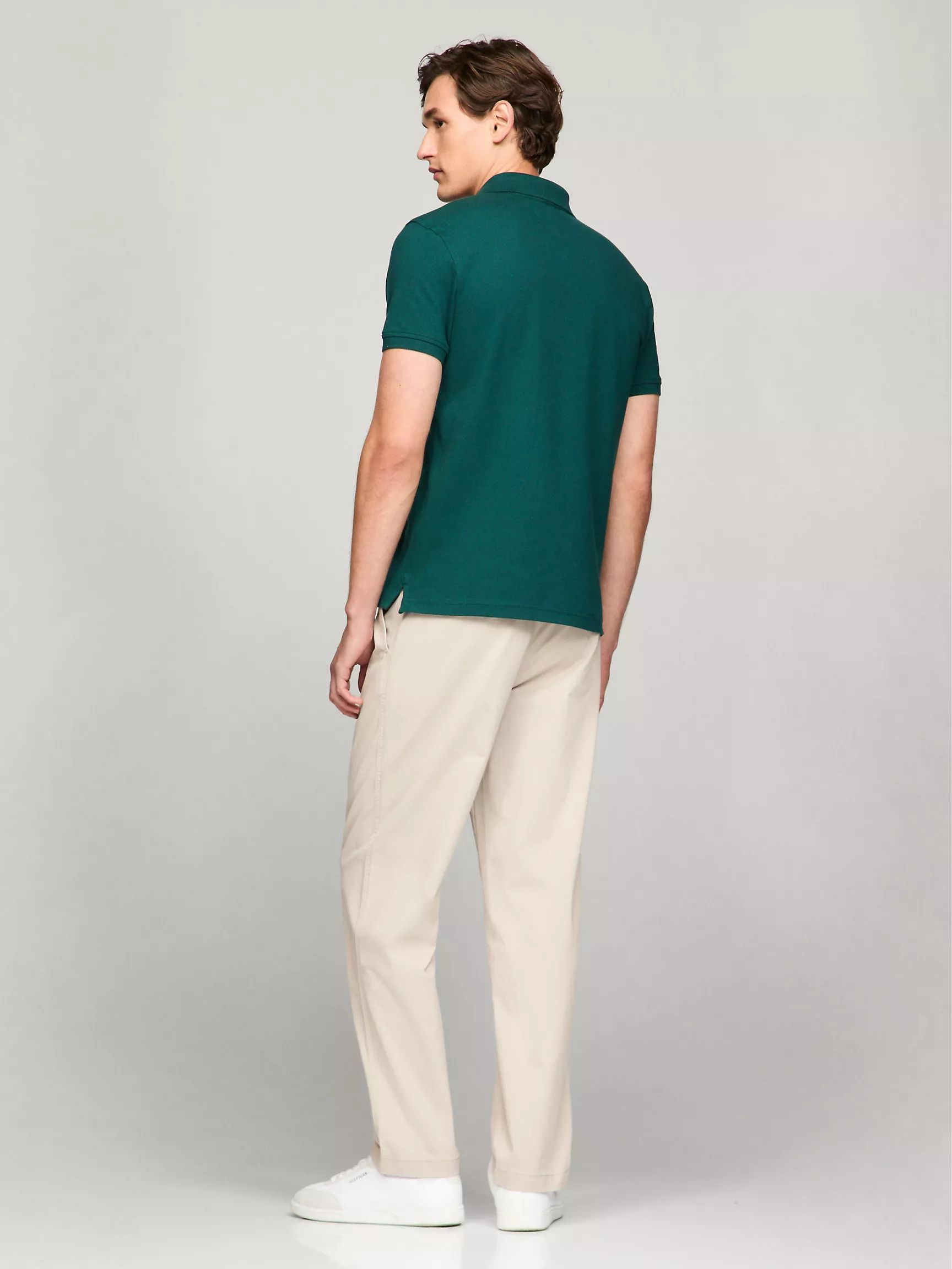 Мужское поло Tommy Hilfiger, Приталенное эластичное поло из пике