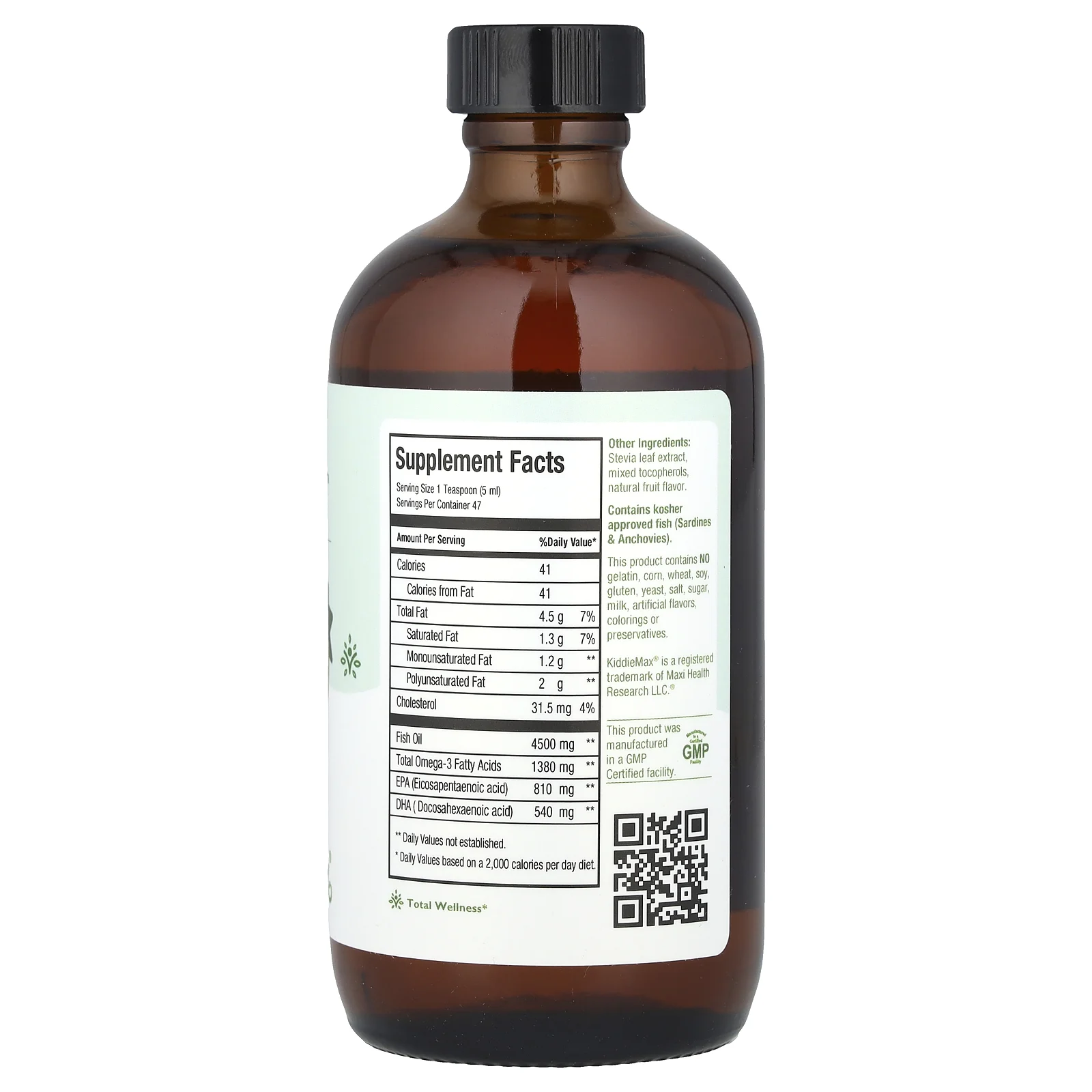 Maxi Health, KiddieMax® Maxi Omega-3 ™, натуральный фруктовый взрыв, 237 мл (8 жидк. Унций)