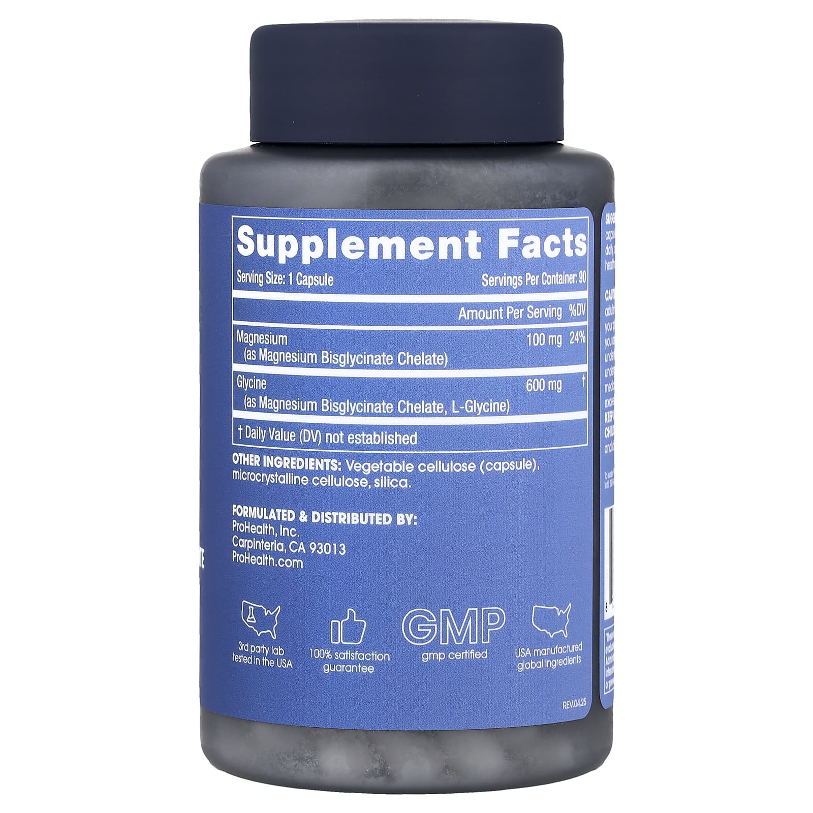 ProHealth Longevity, Глицинат магния, 90 капсул