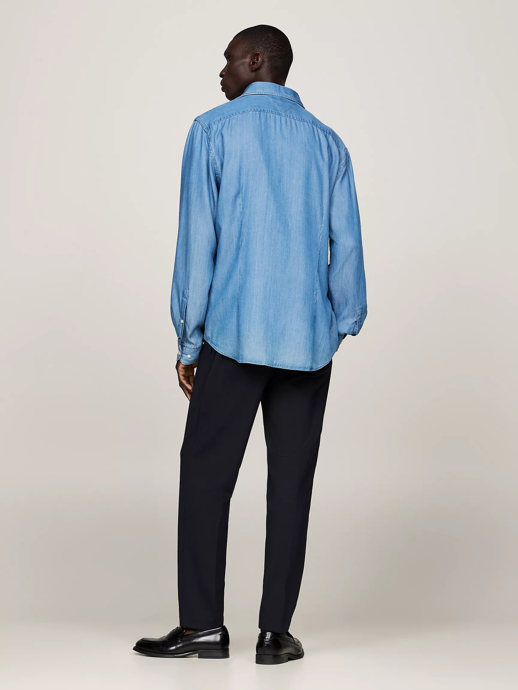 Мужская рубашка Tommy Hilfiger, Приталенная джинсовая рубашка