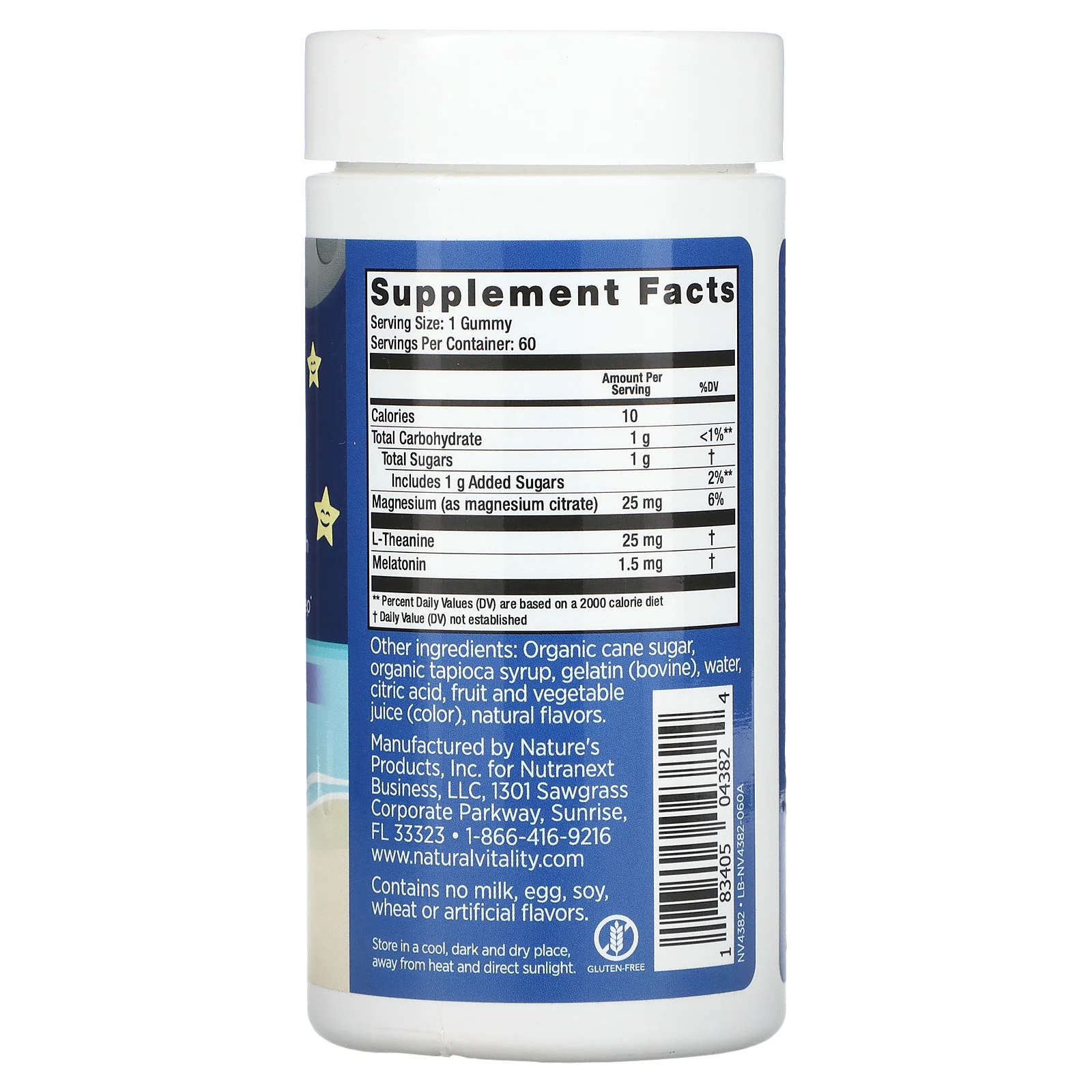 Natural Vitality, CALM, детские жевательные таблетки для сна, ягодный вкус, 60 жевательных таблеток