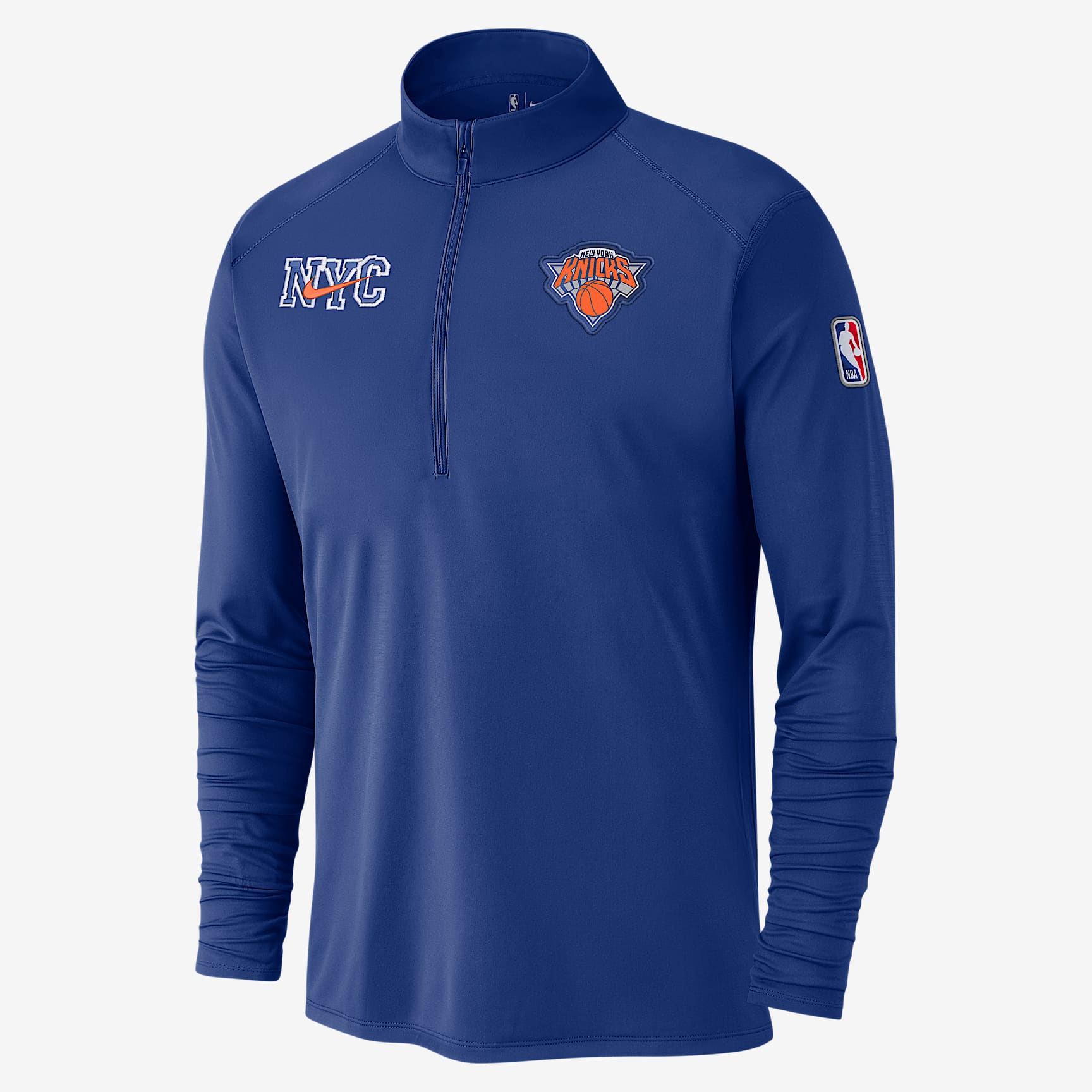 New York Knicks City Edition Men's Nike Dri-FIT NBA 1/2-Zip Long-Sleeve Top