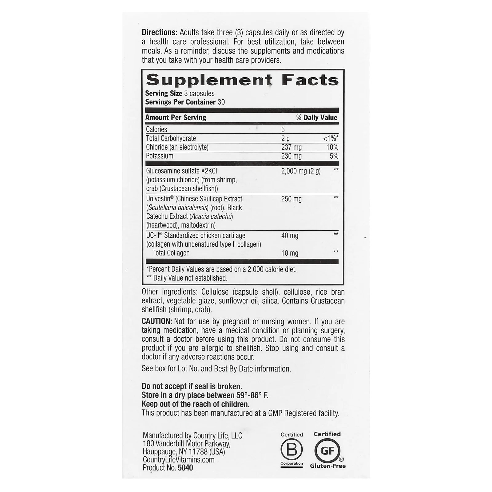 Country Life, Flex-Able Advanced, комплекс для суставов «три в одном», 90 капсул